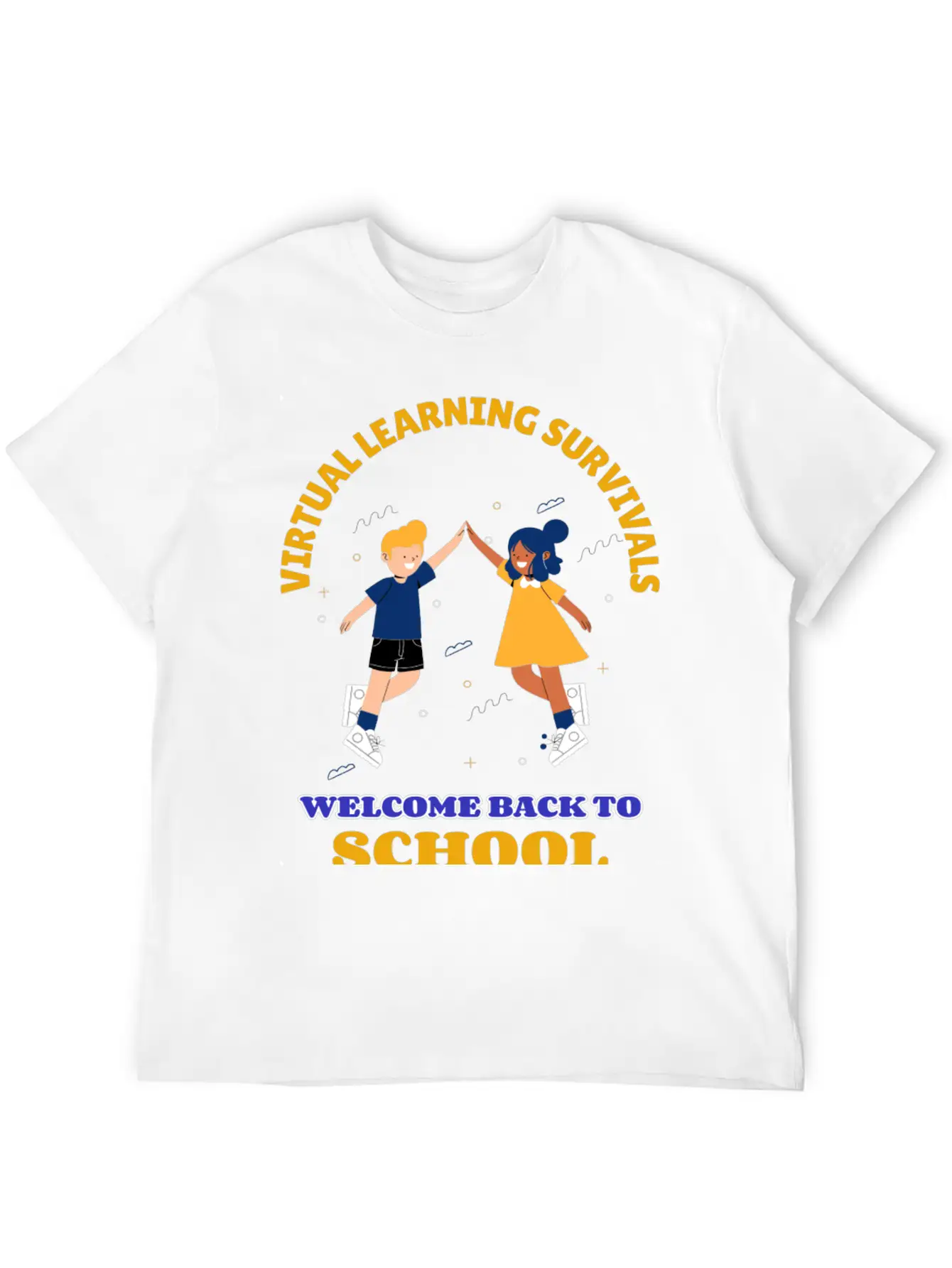 Virtual Learning Survivals Unisex Casual T-Shirt – Clean Design For Daily Comfort