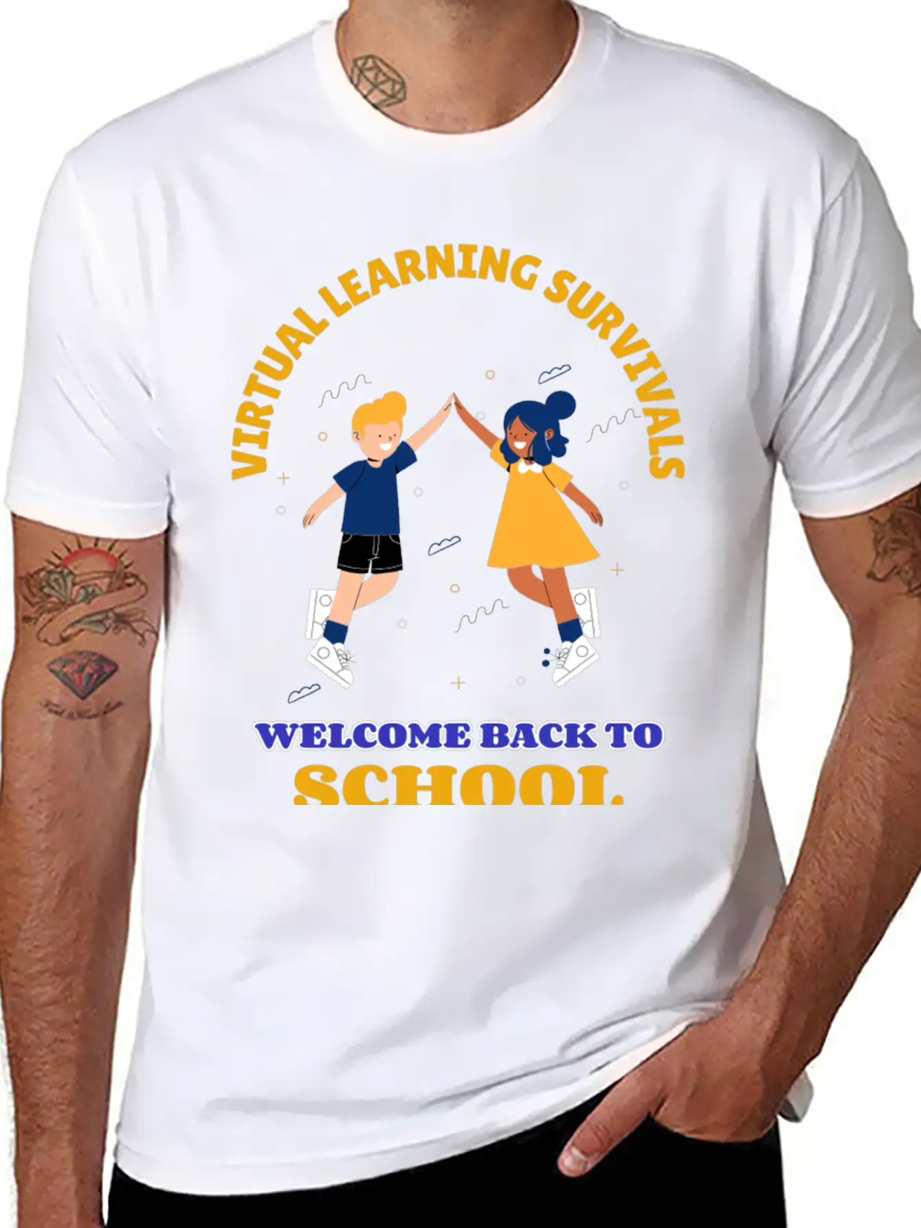Virtual Learning Survivals Unisex Casual T-Shirt – Clean Design For Daily Comfort