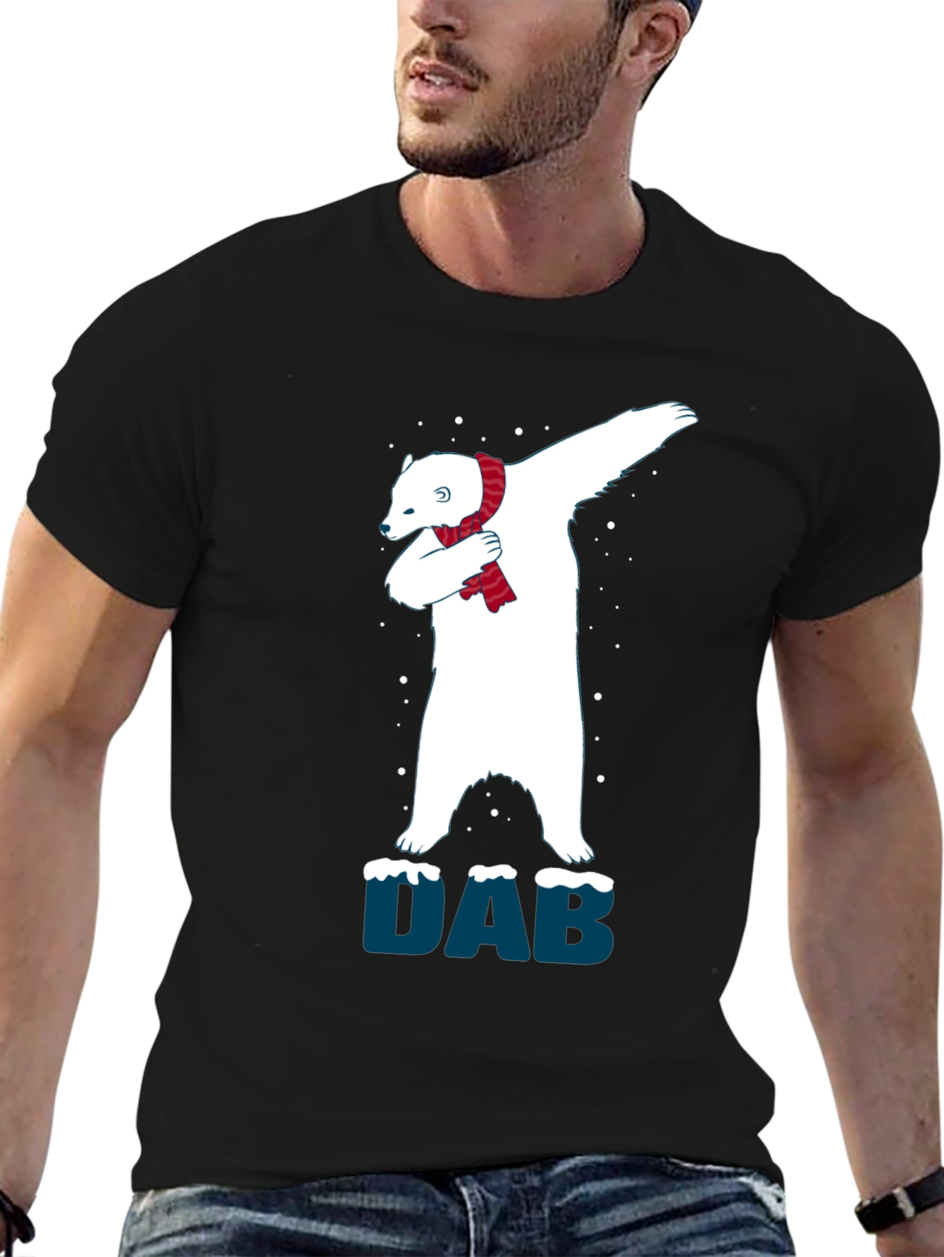 Dabbing Polar Bear Winter T-Shirt