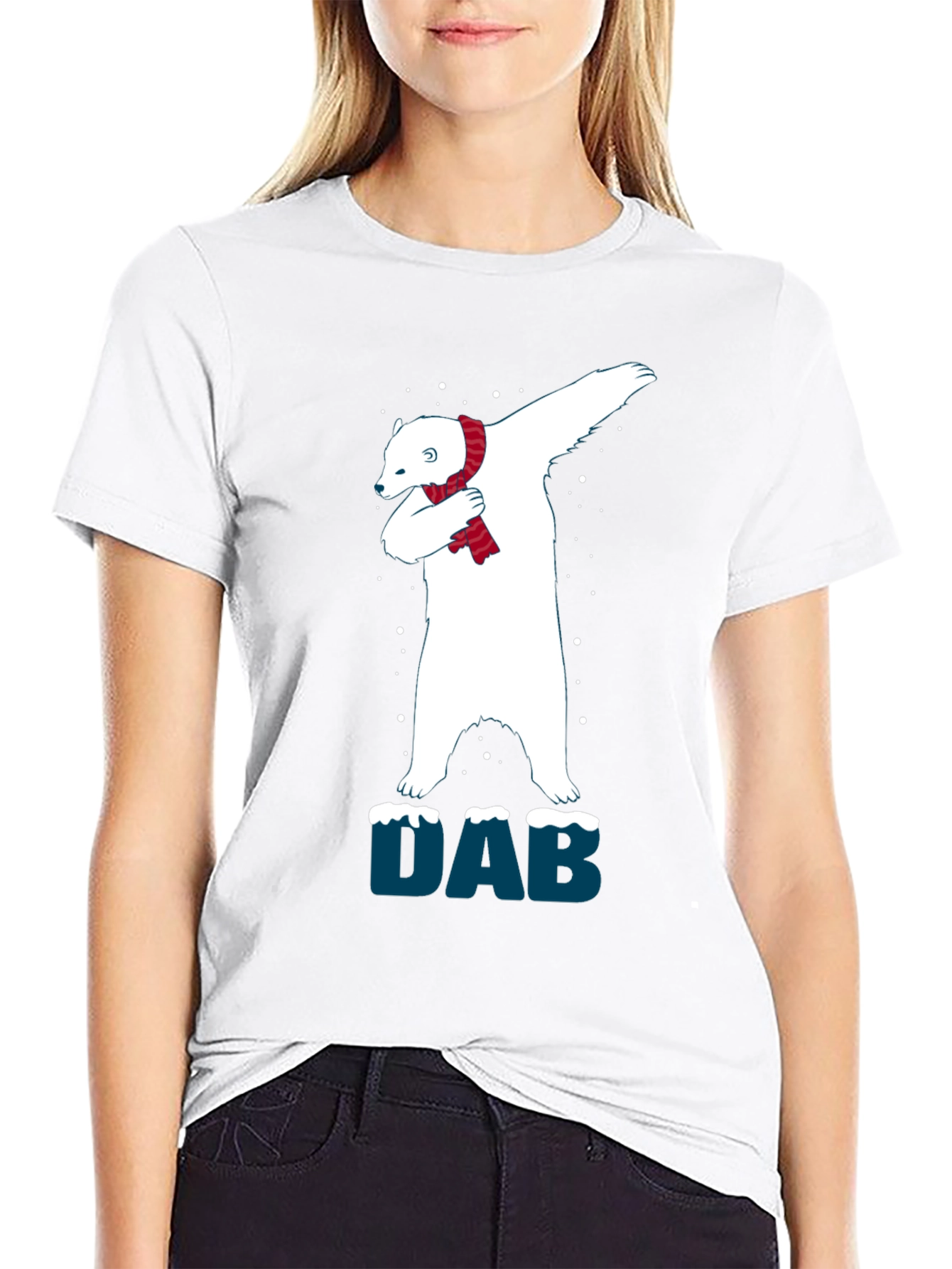 Dabbing Polar Bear Winter T-Shirt