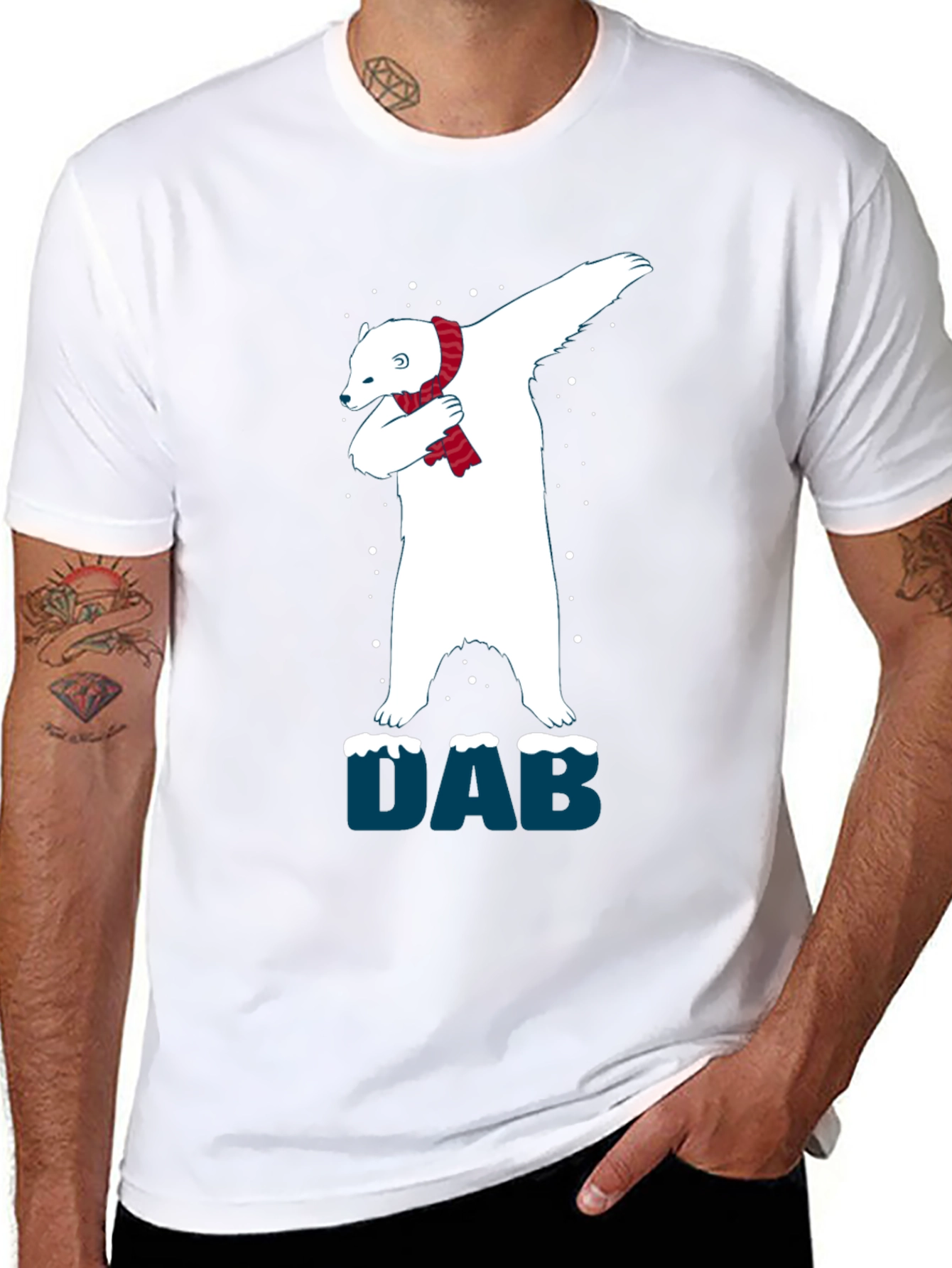 Dabbing Polar Bear Winter T-Shirt