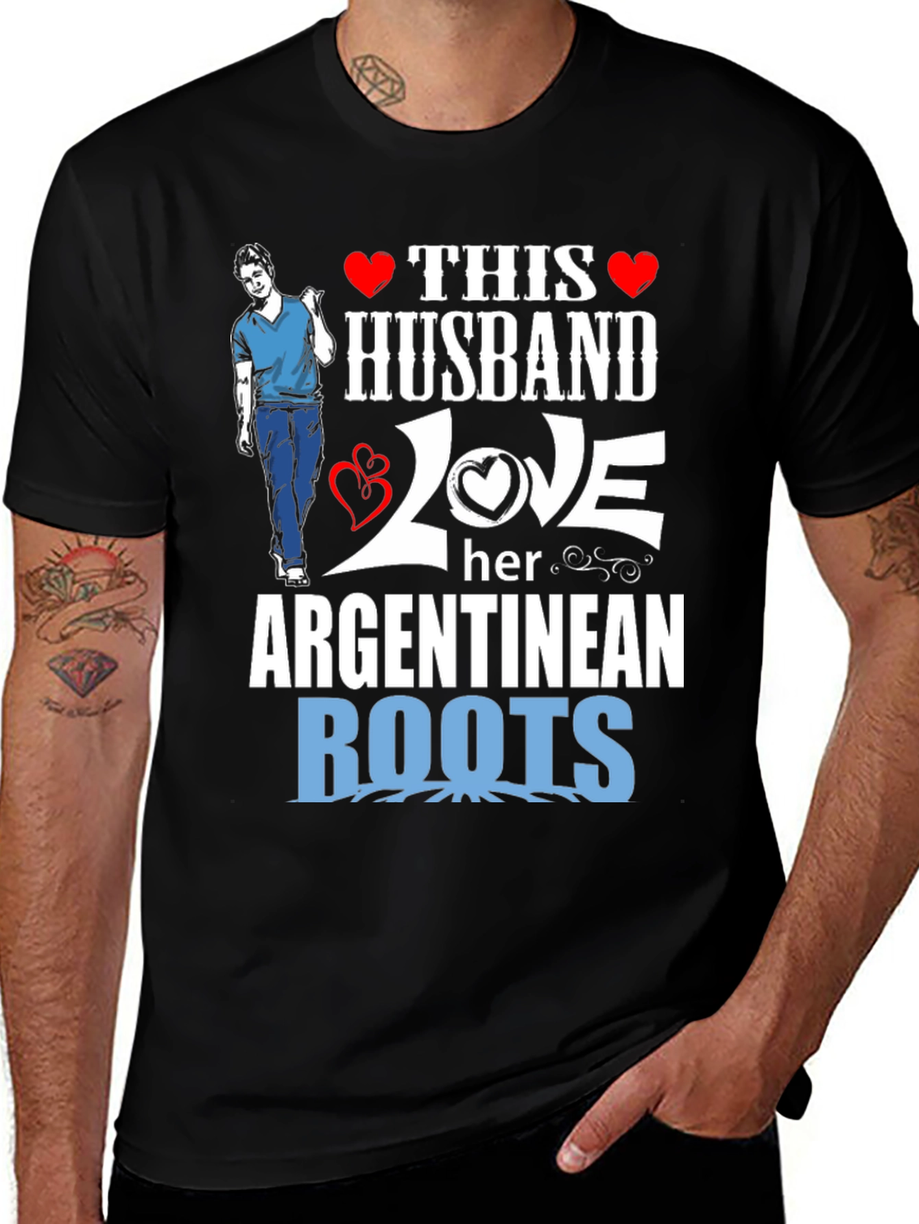 Husband Loves Her Argentinean Roots T-Shirt