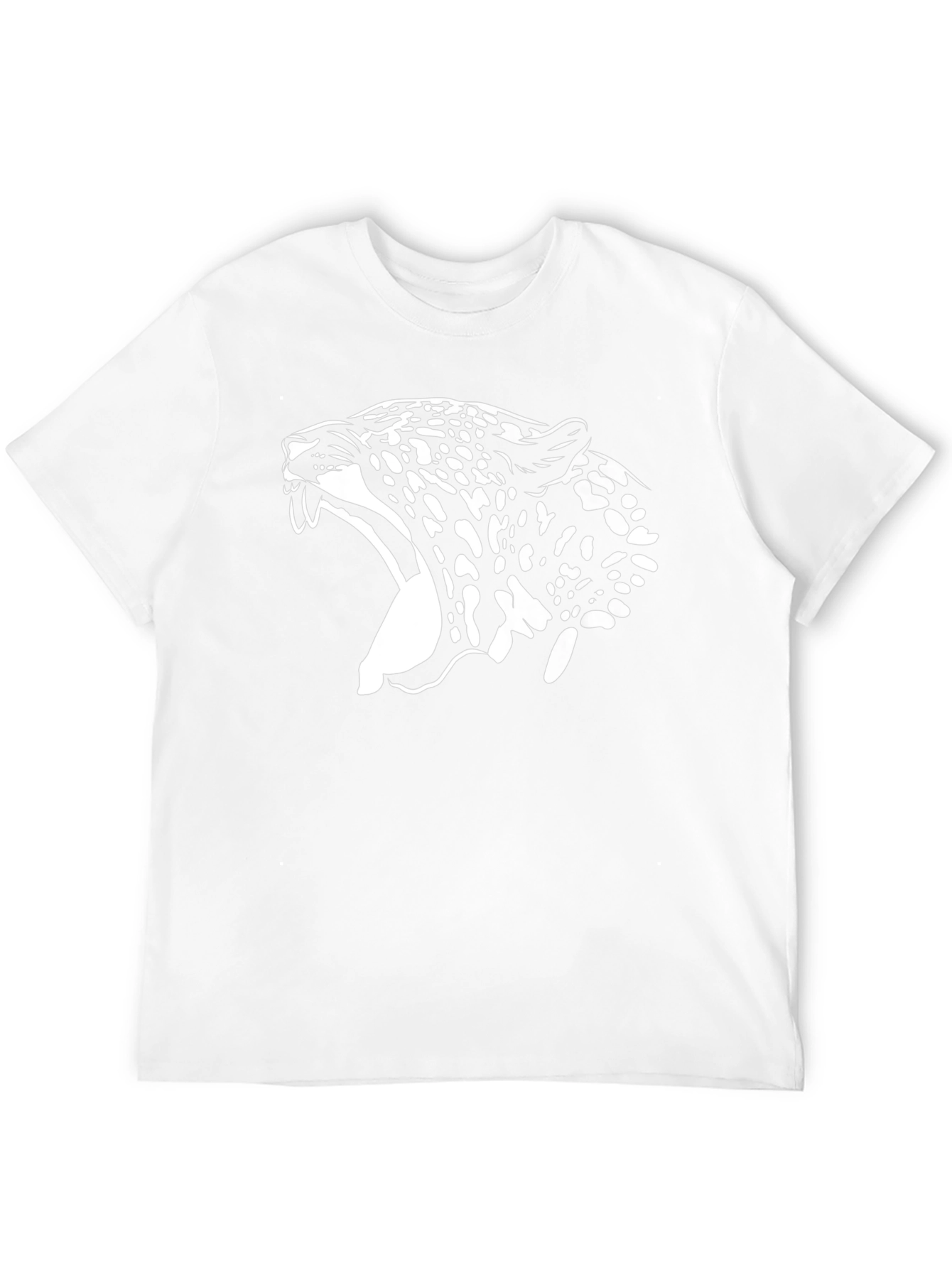 Black T-Shirt with White Jaguar Graphic