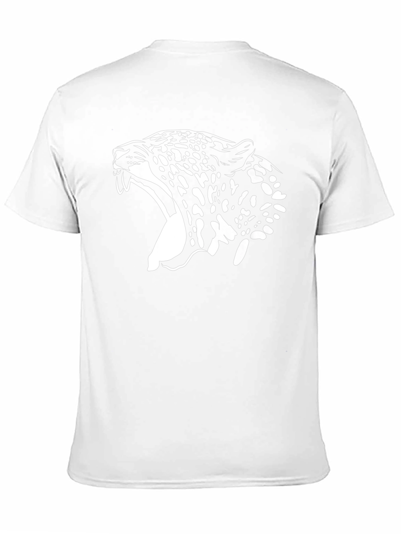 Black T-Shirt with White Jaguar Graphic