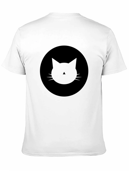 Minimalist Black Cat Graphic Tee - Soft Cotton Comfort