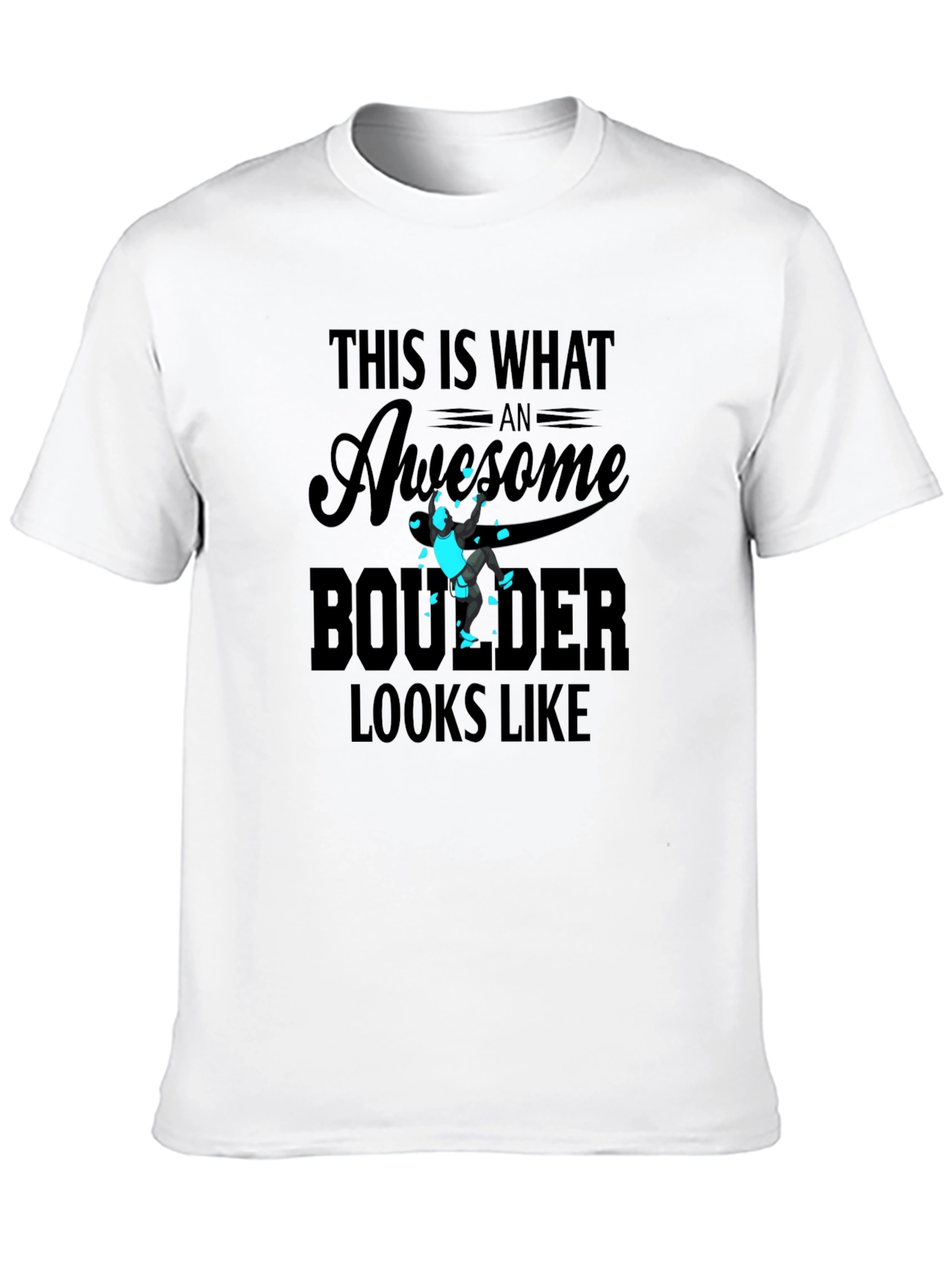 Awesome Boulder Climber Graphic T-Shirt