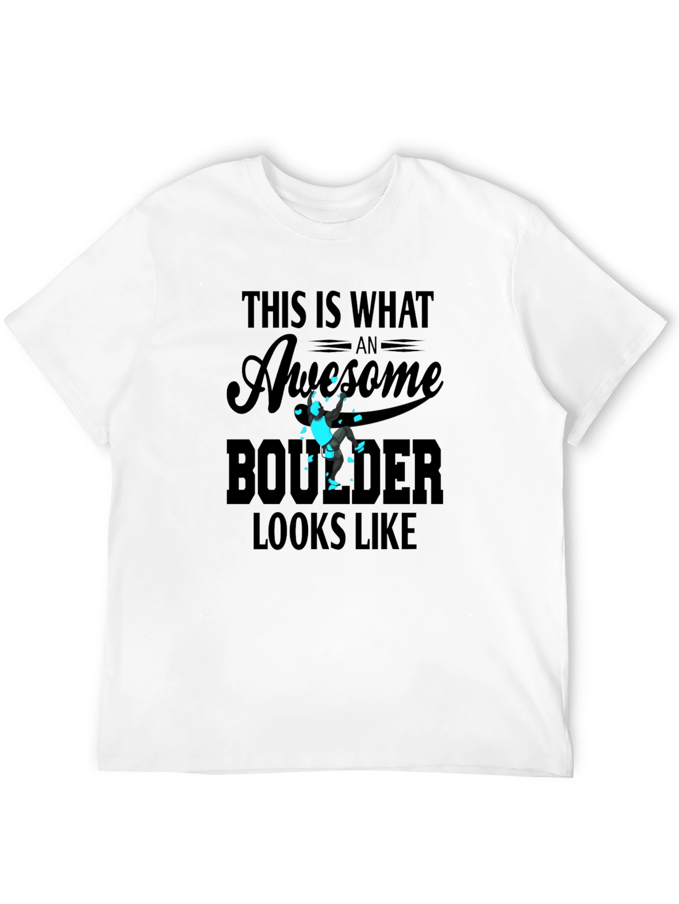 Awesome Boulder Climber Graphic T-Shirt