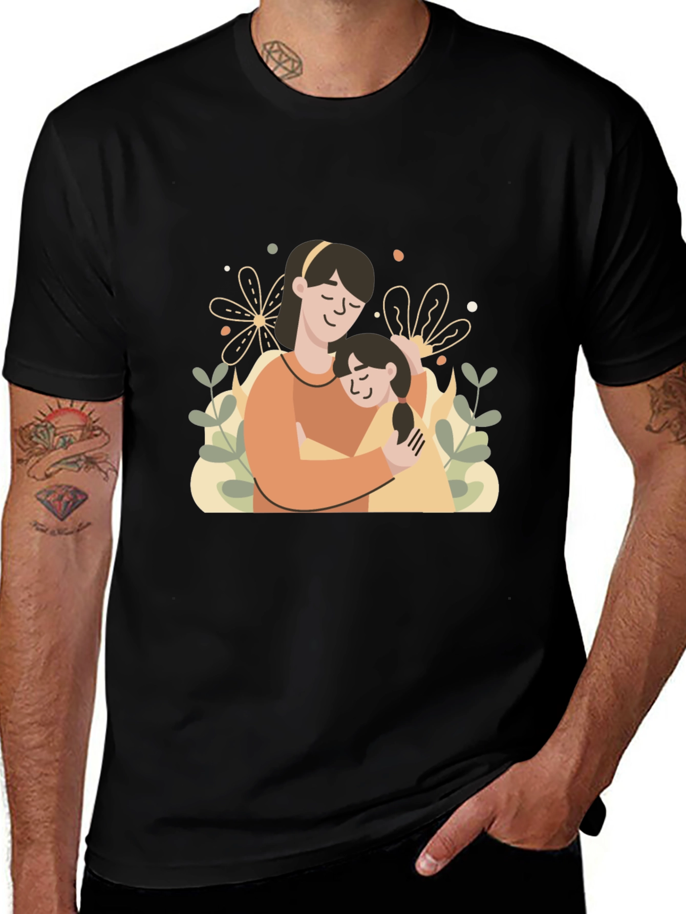 Mothers Day Tee: Mother and Daughter Graphic