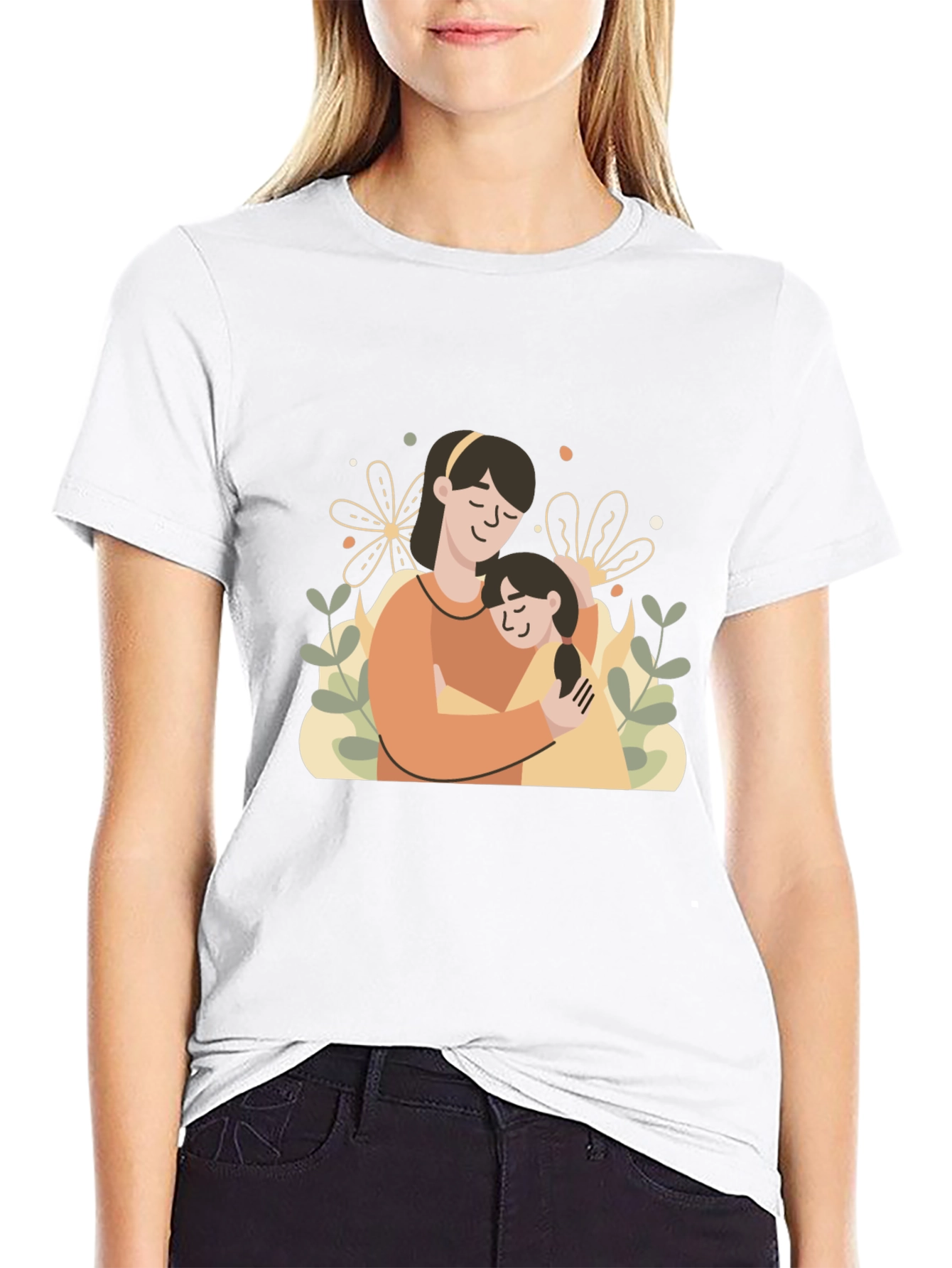 Mothers Day Tee: Mother and Daughter Graphic