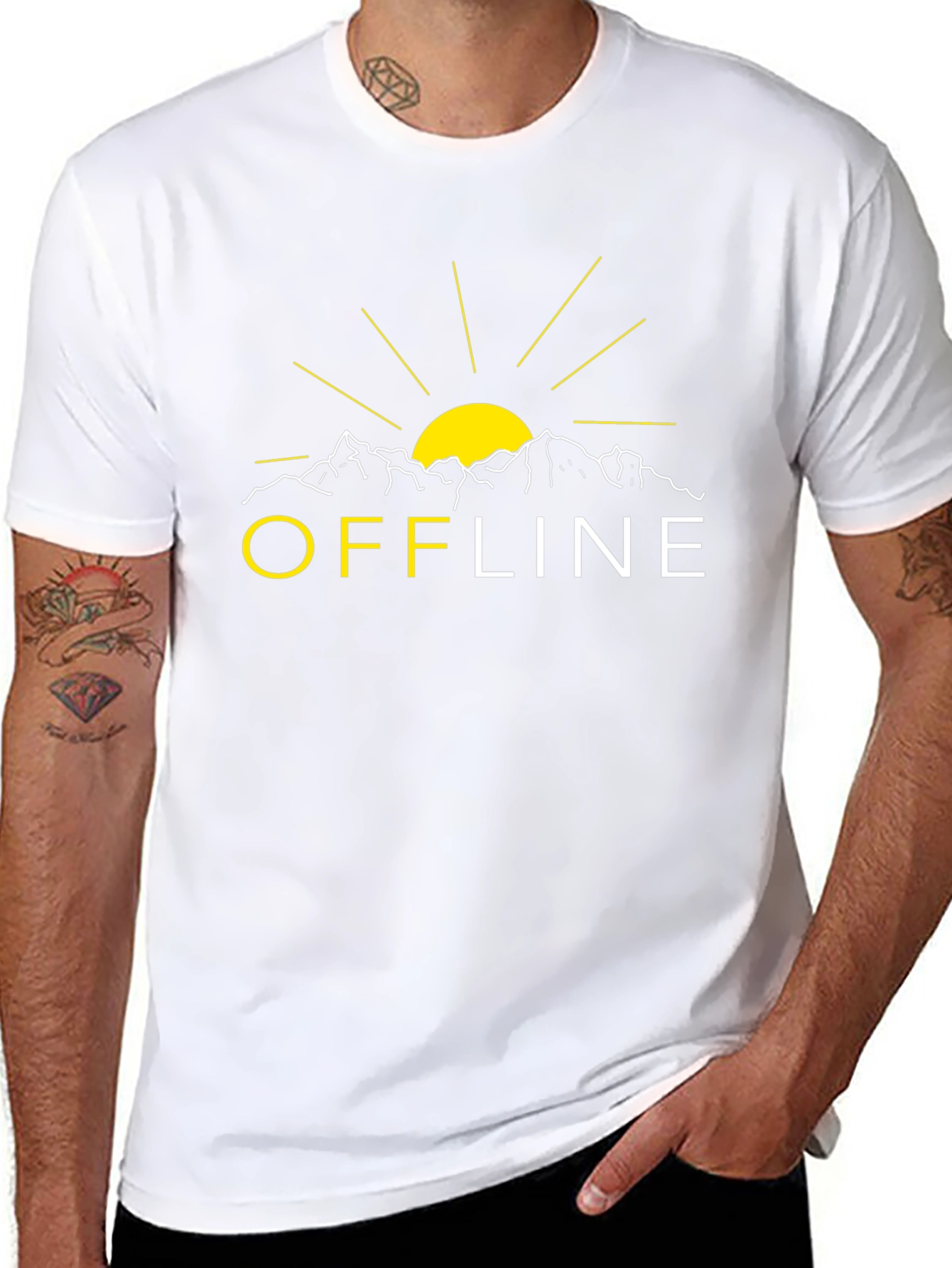 Offline Mountain Graphic Tee - Black