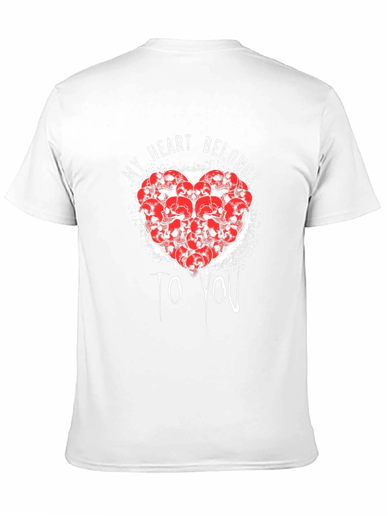 My Heart Belongs To You Skull Heart Graphic Tee