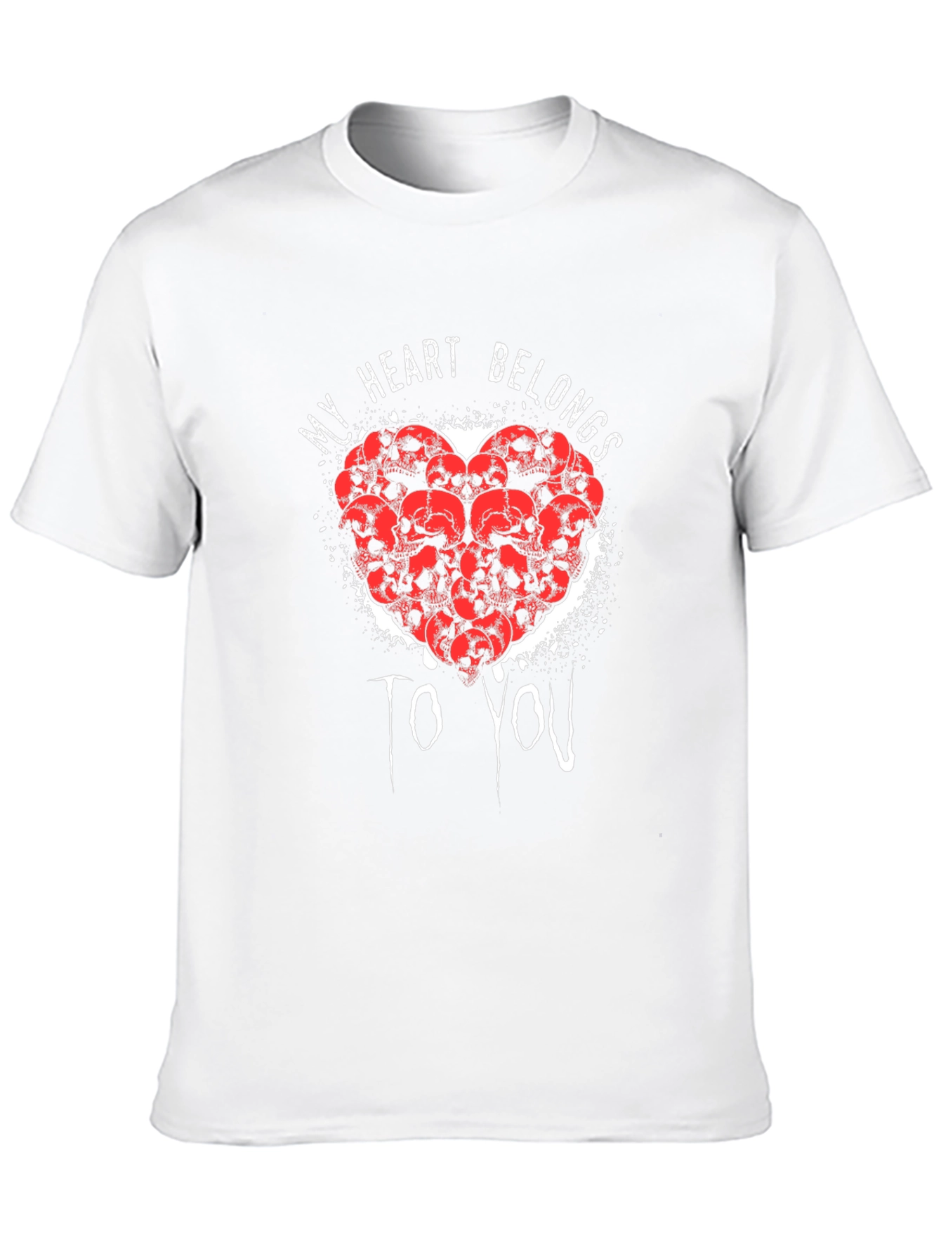 My Heart Belongs To You Skull Heart Graphic Tee