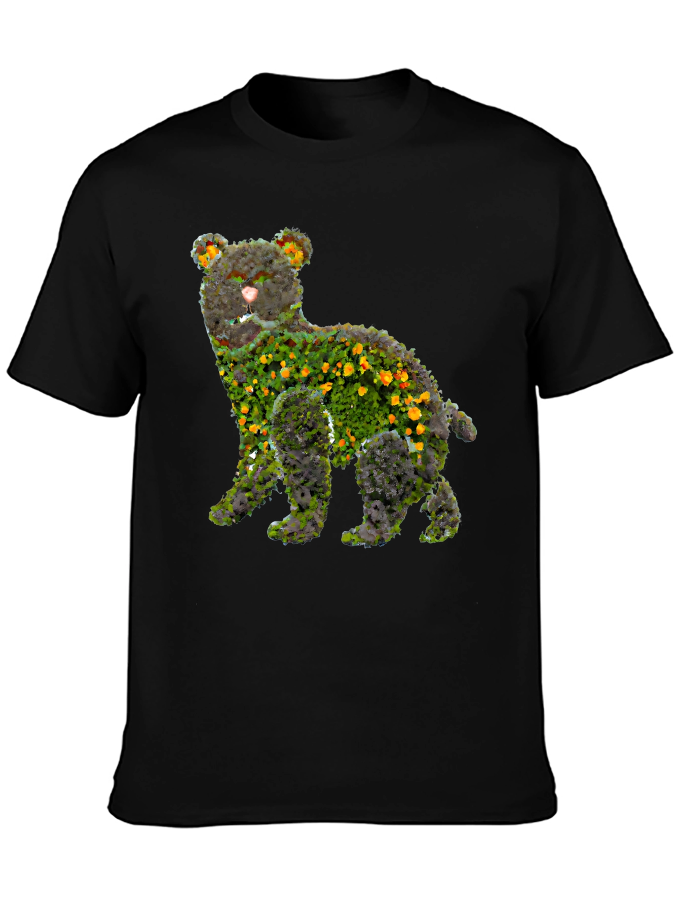 Floral Bear Graphic T-Shirt