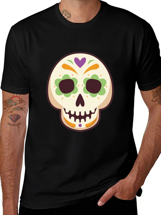 Sugar Skull Graphic Tee - Mens Black T-Shirt