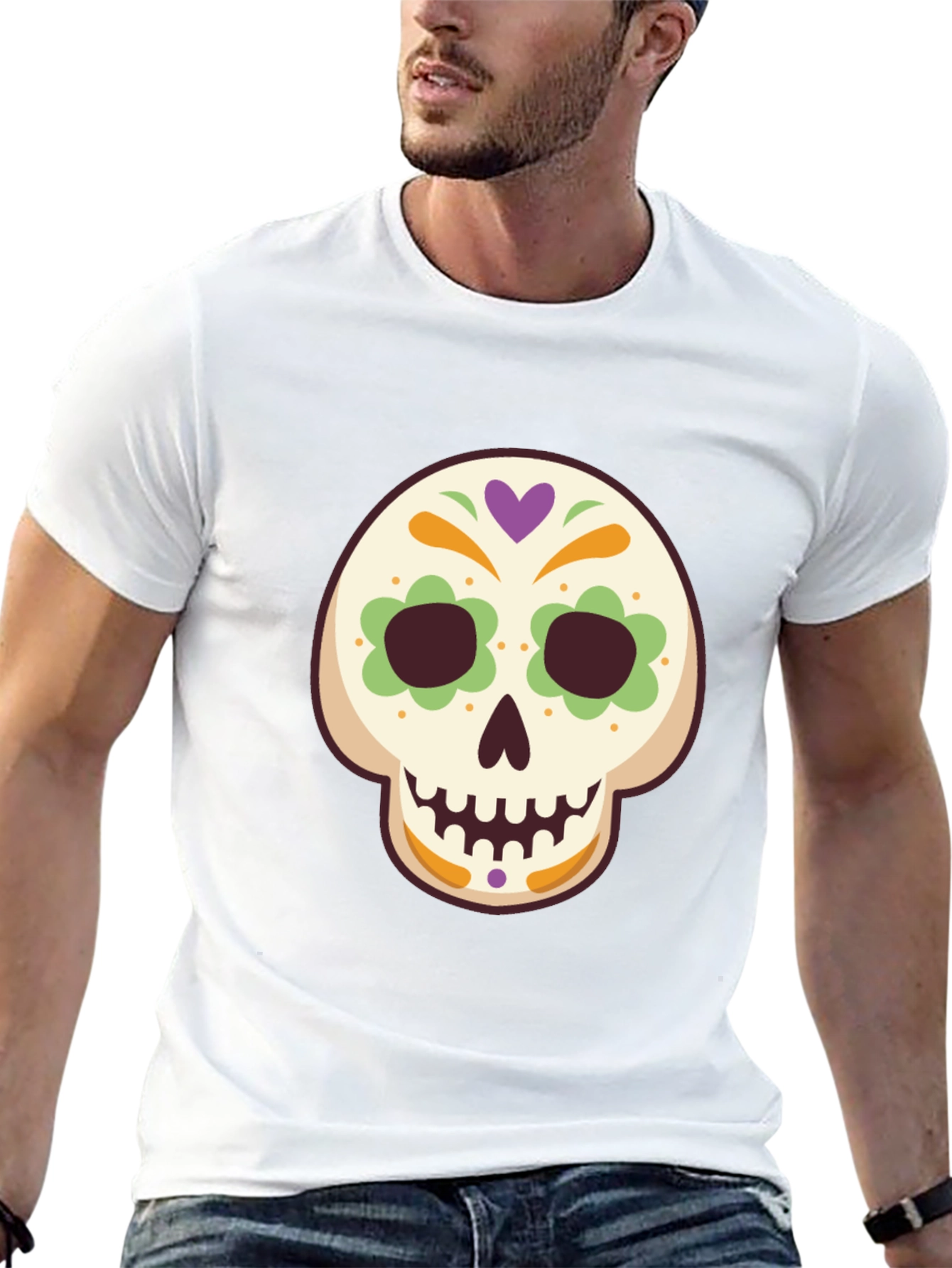 Sugar Skull Graphic Tee - Mens Black T-Shirt