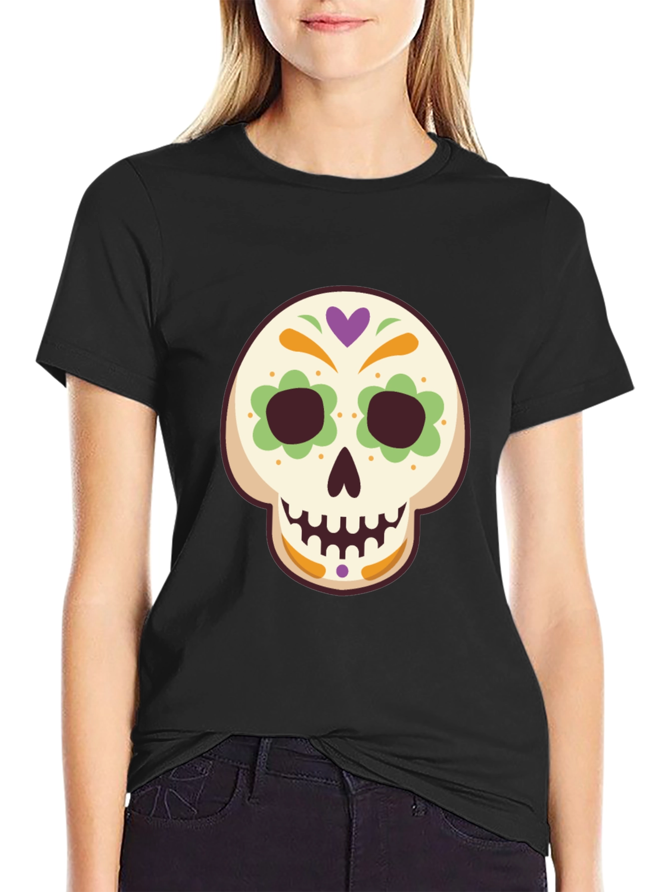 Sugar Skull Graphic Tee - Mens Black T-Shirt