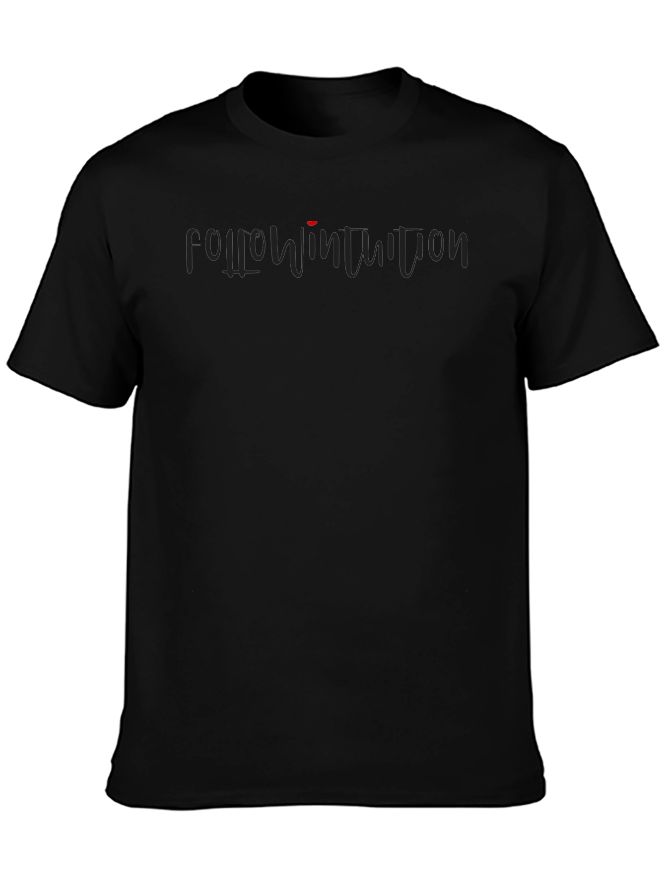Follow Intuition Black Graphic T-Shirt