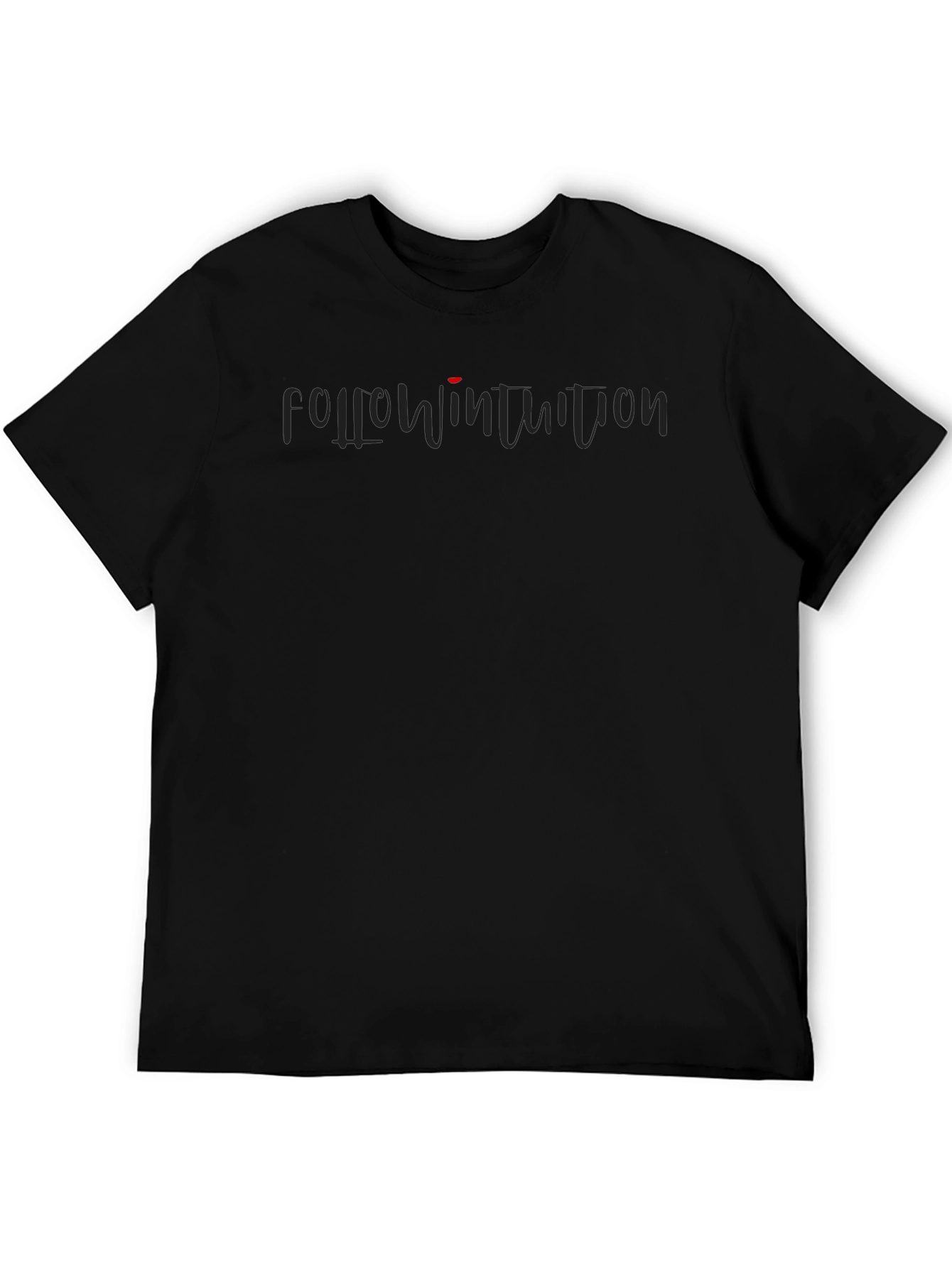 Follow Intuition Black Graphic T-Shirt