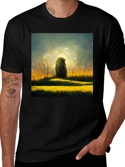 Nature Art Graphic Tee - Mens Black T-Shirt