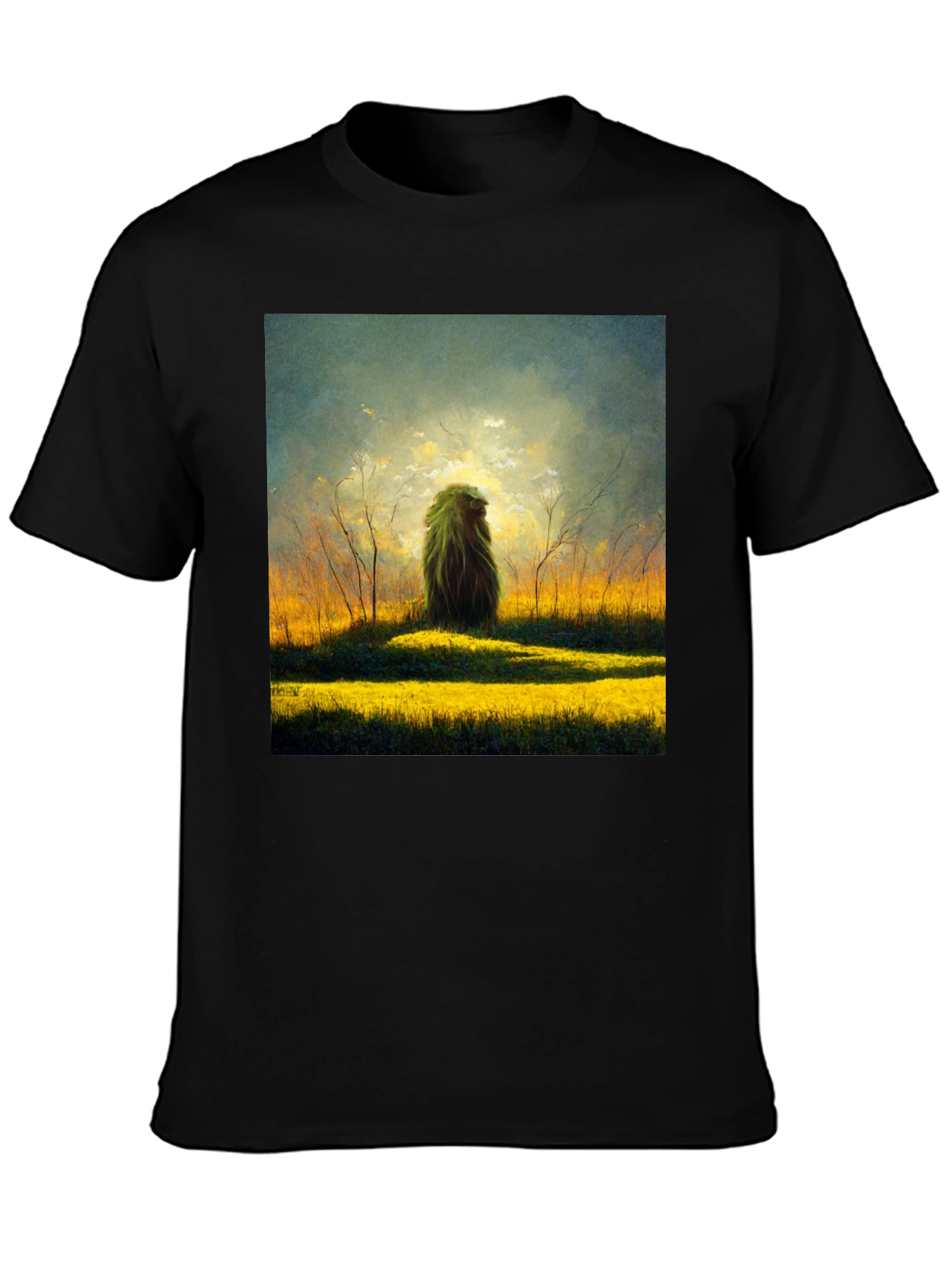 Nature Art Graphic Tee - Mens Black T-Shirt