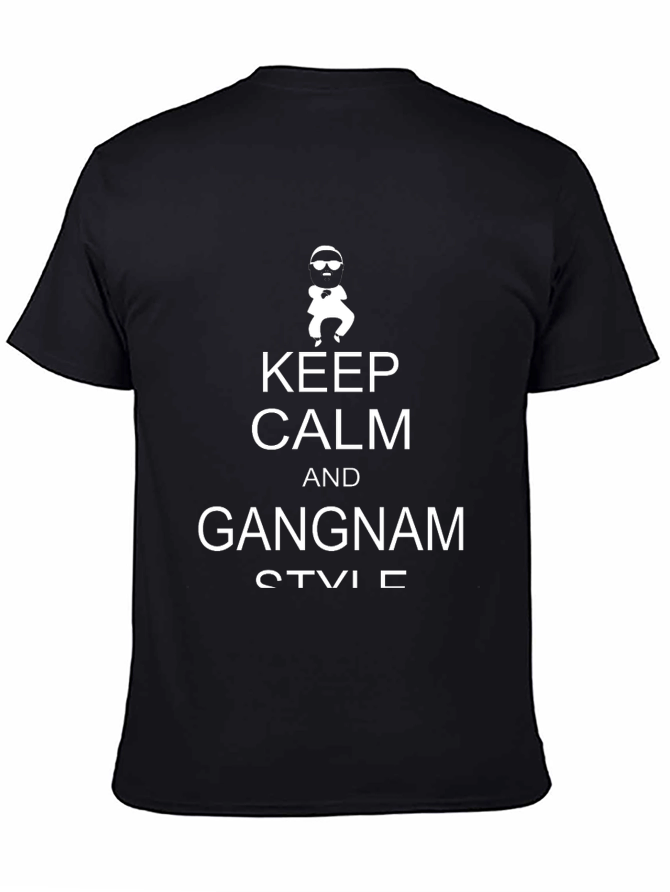Keep Calm Gangnam Style Black T-Shirt