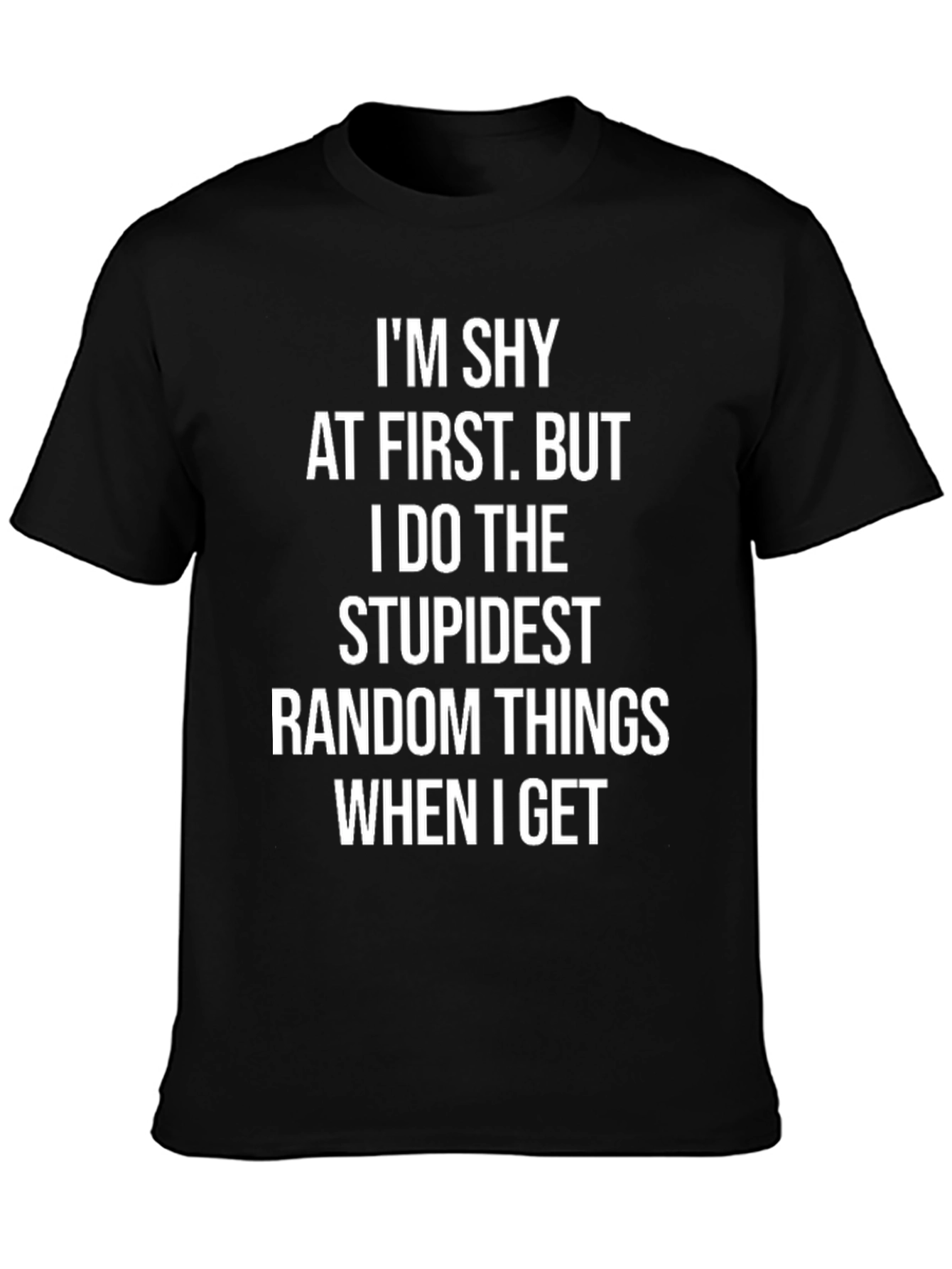Shy to Stupidest Graphic Tee - Black