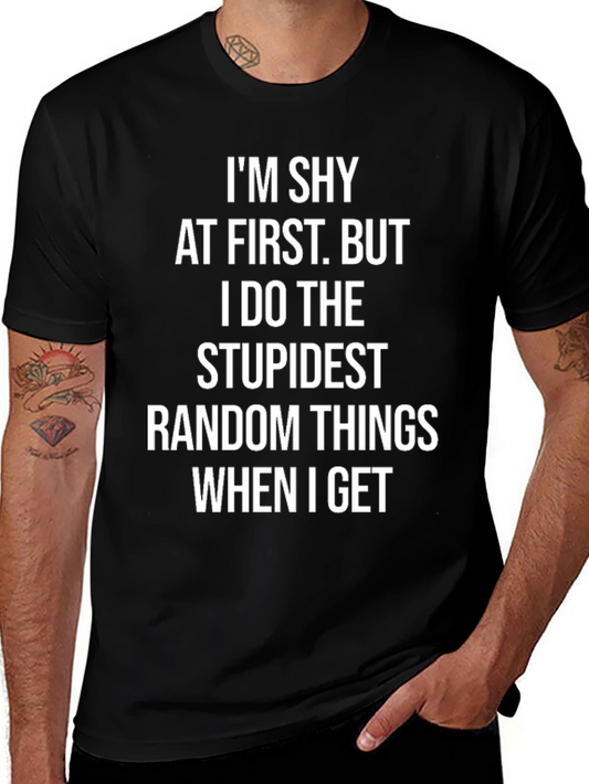 Shy to Stupidest Graphic Tee - Black