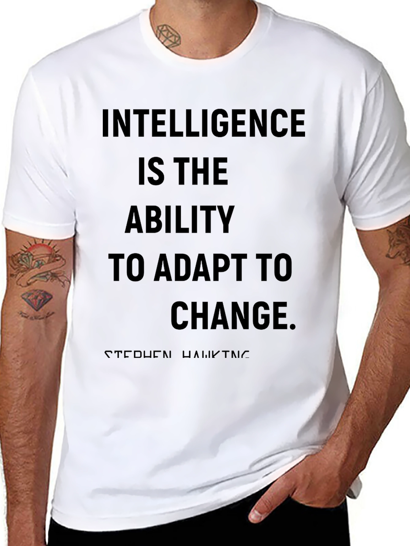 Intelligence Quote T-Shirt - Stephen Hawking