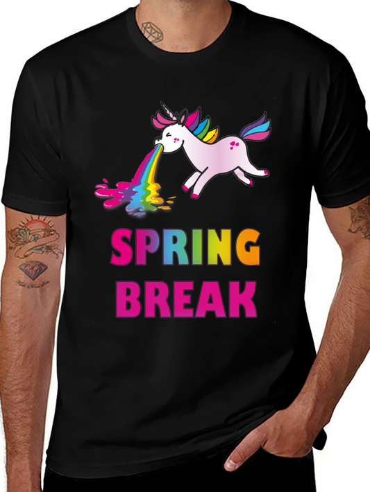 Spring Break Unicorn Puke Rainbow T-Shirt