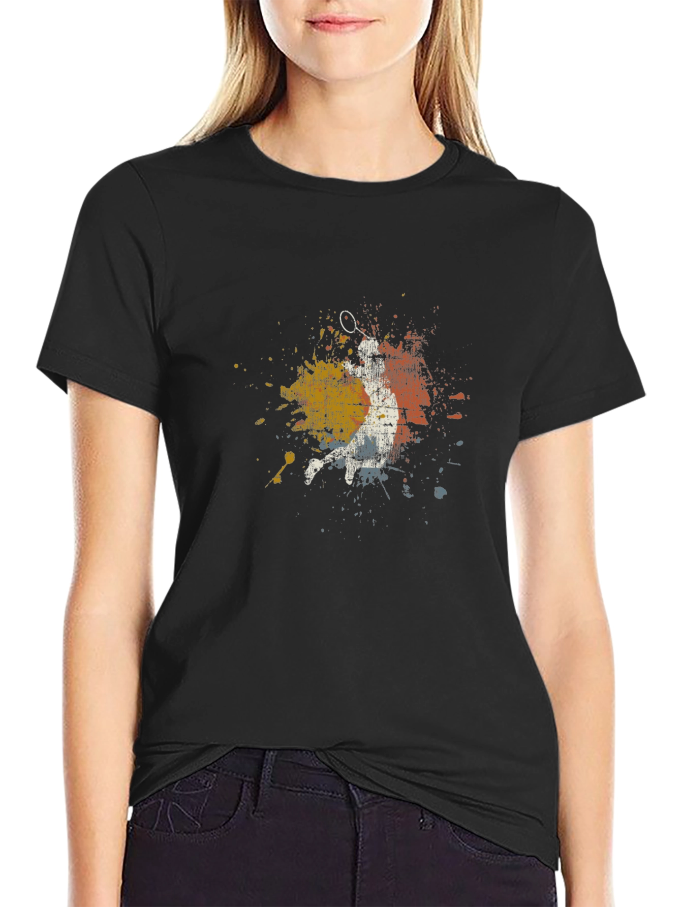 Abstract Tennis Player Graphic Tee