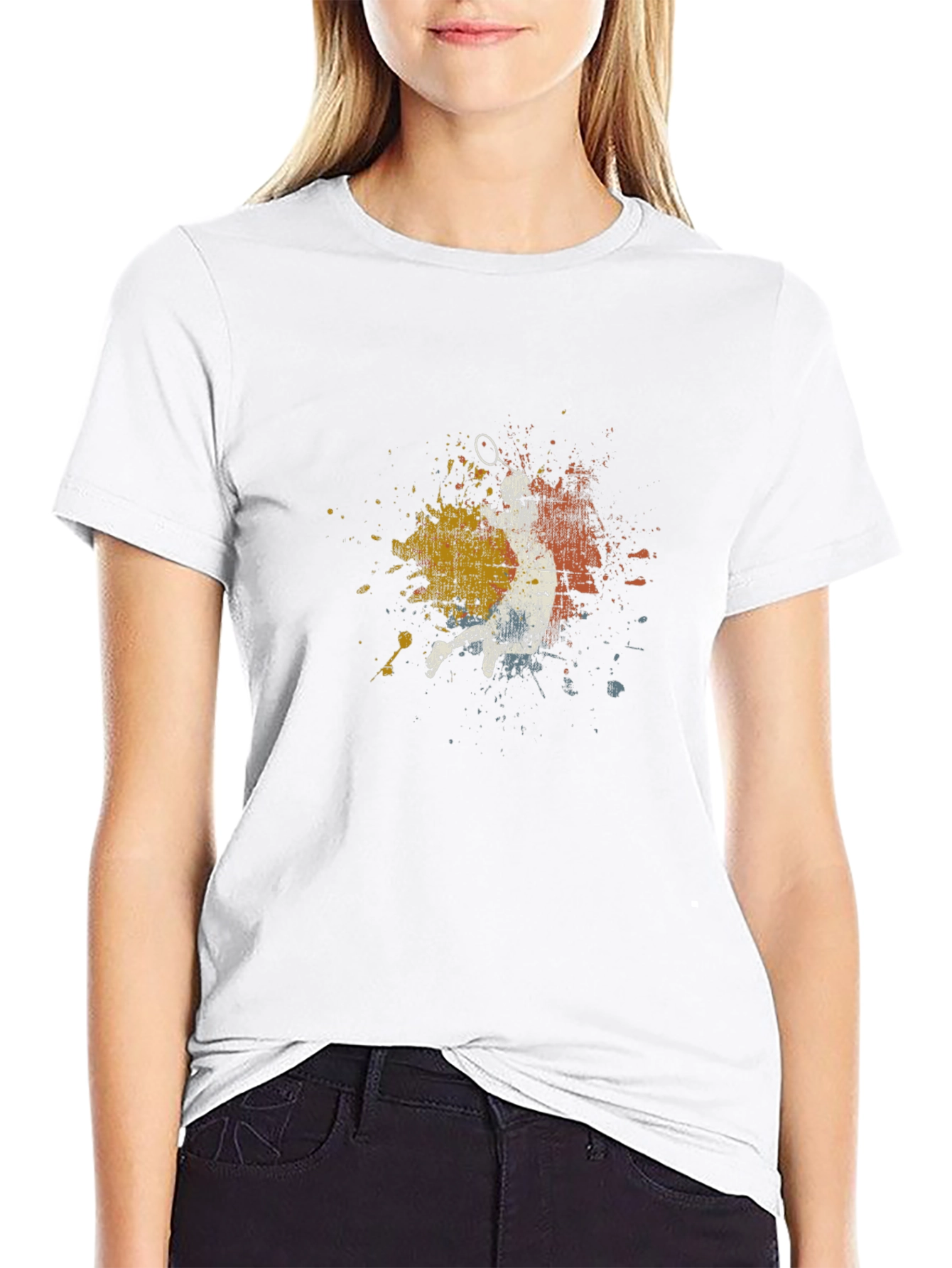 Abstract Tennis Player Graphic Tee