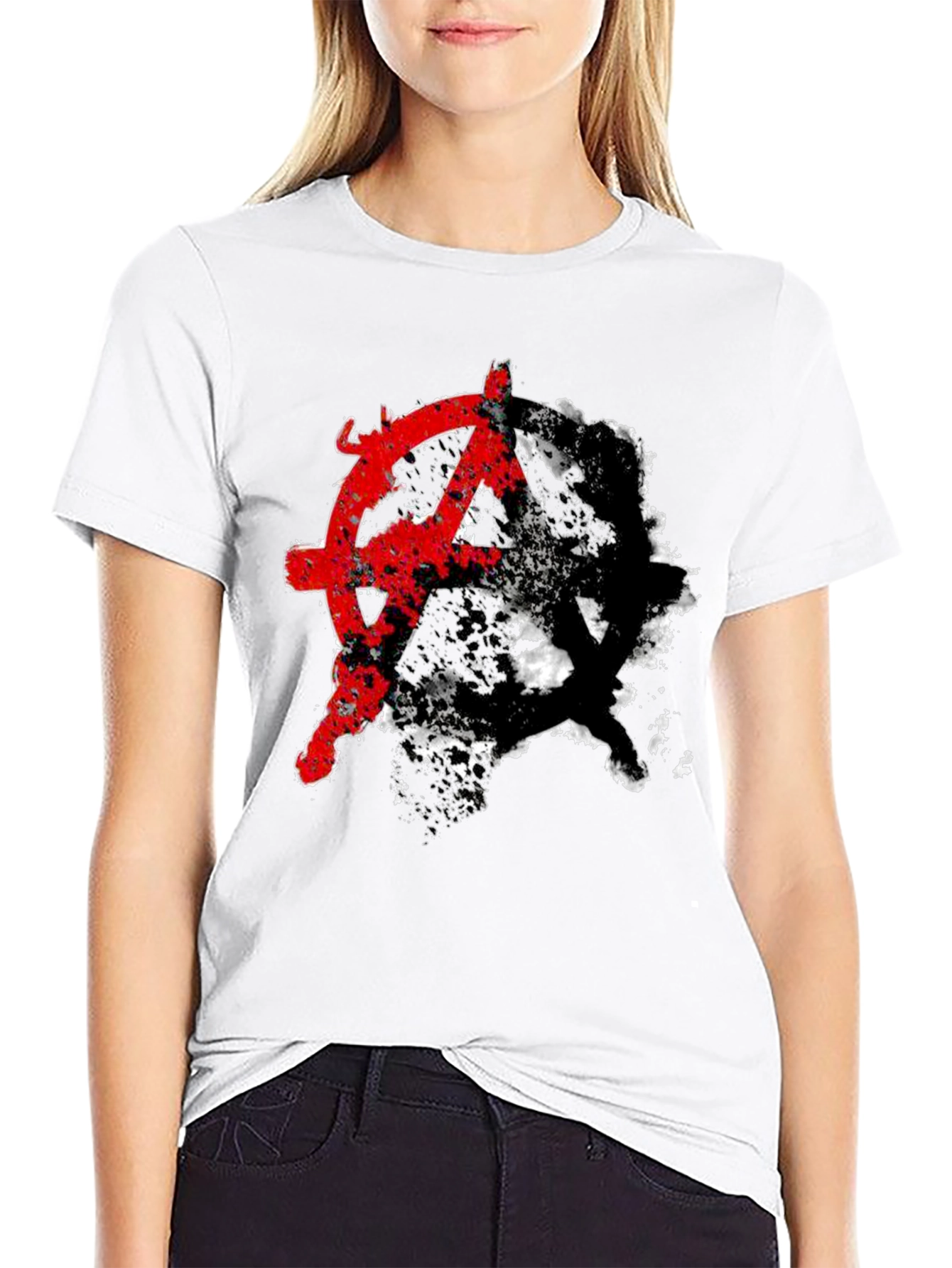 Anarchy Symbol Graphic Tee - Edgy Streetwear