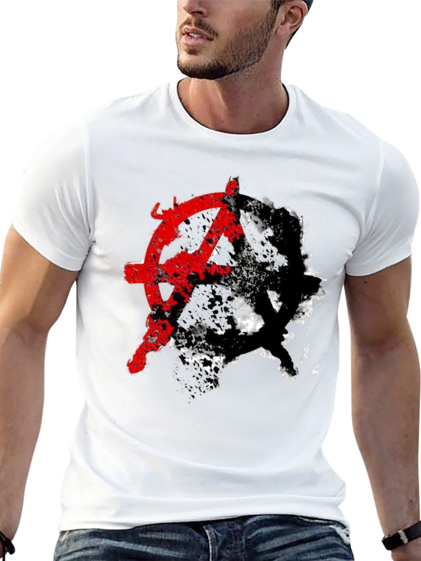 Anarchy Symbol Graphic Tee - Edgy Streetwear