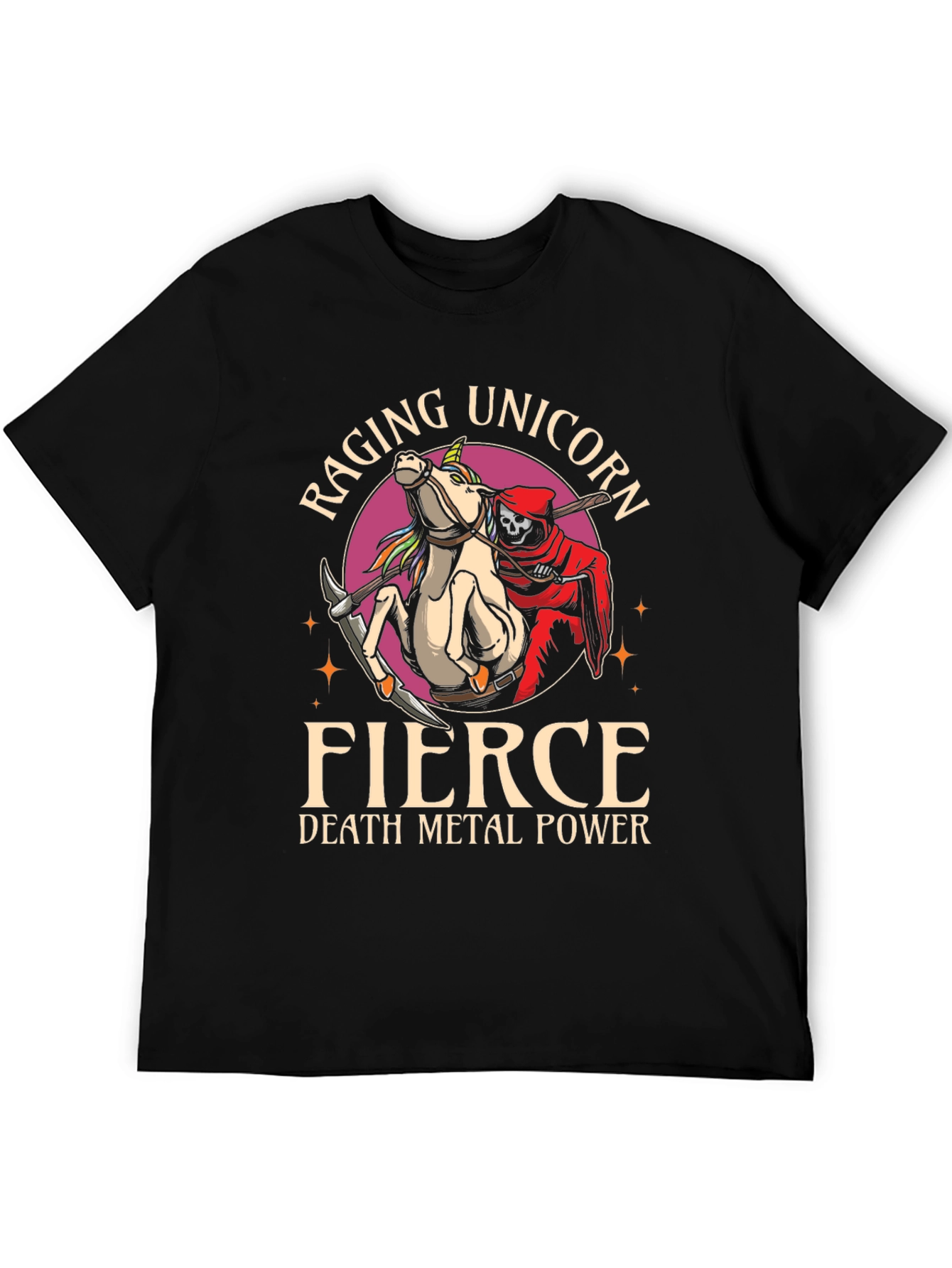 Raging Unicorn Death Metal T-Shirt