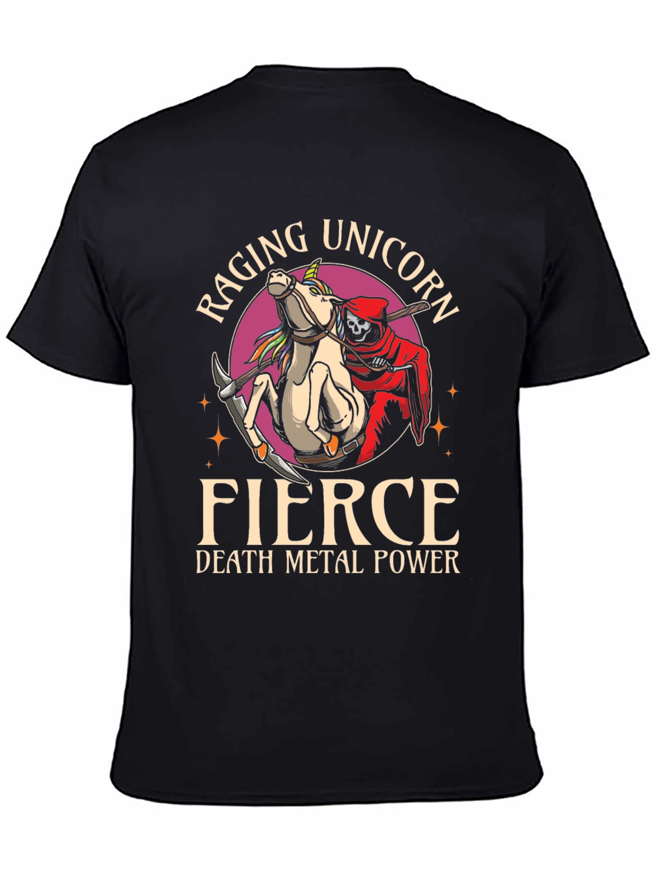 Raging Unicorn Death Metal T-Shirt