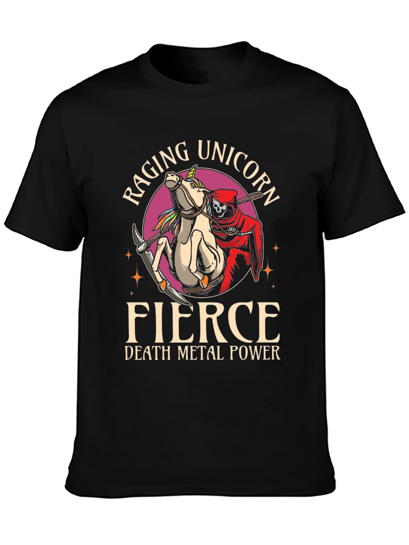 Raging Unicorn Death Metal T-Shirt