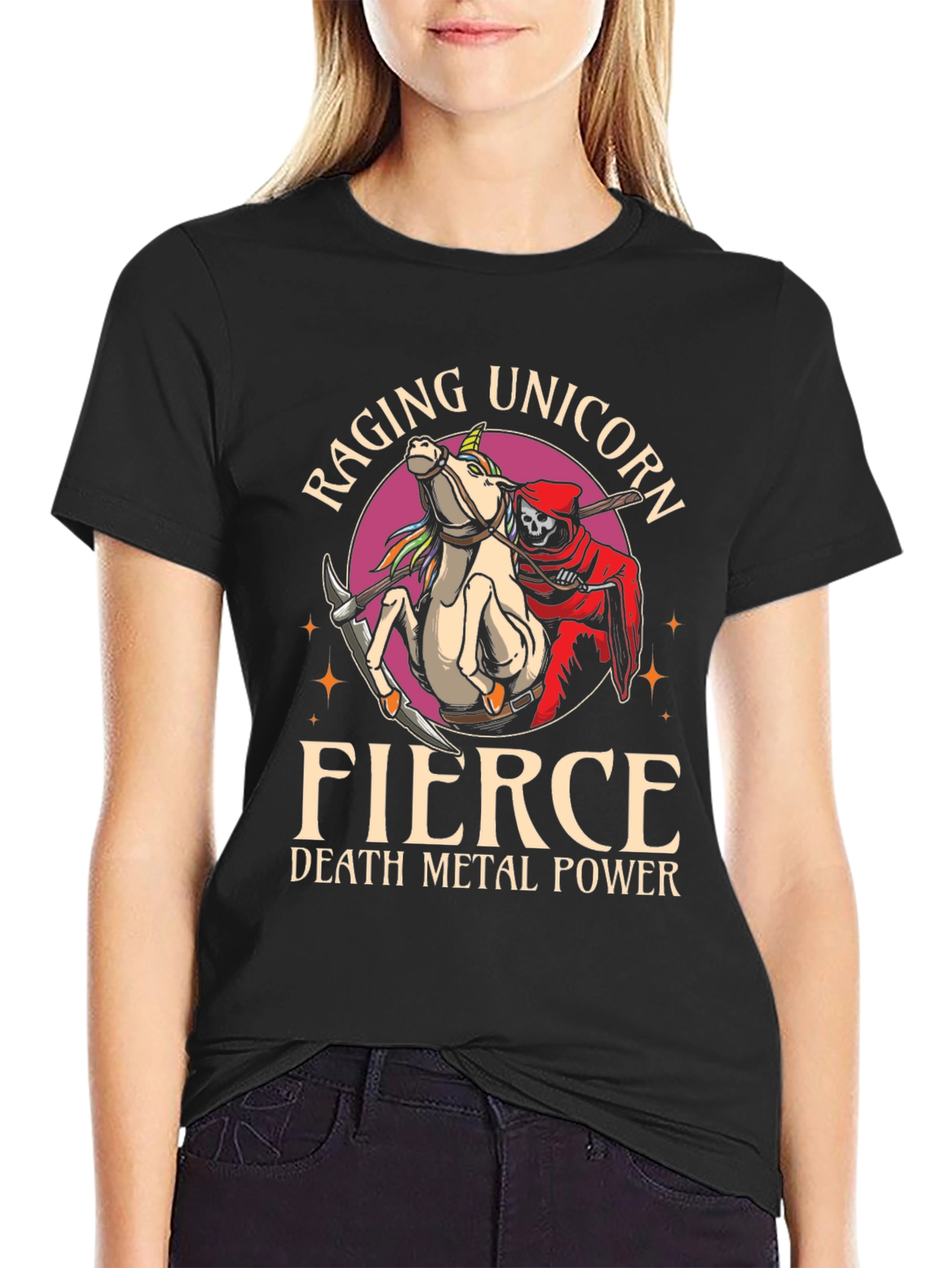 Raging Unicorn Death Metal T-Shirt