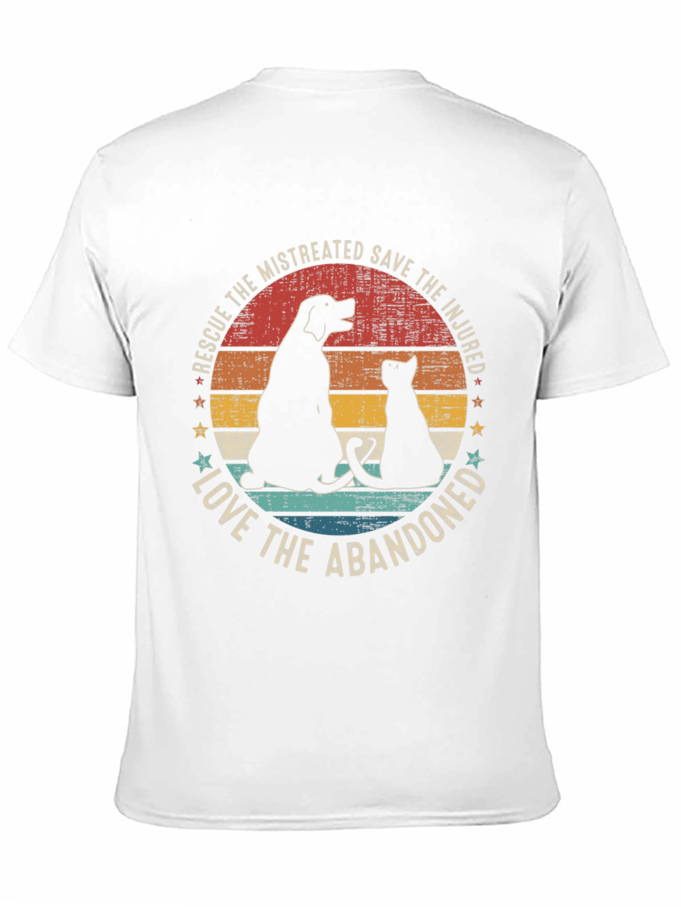 Rescue Dog & Cat Graphic Tee: Love the Abandoned