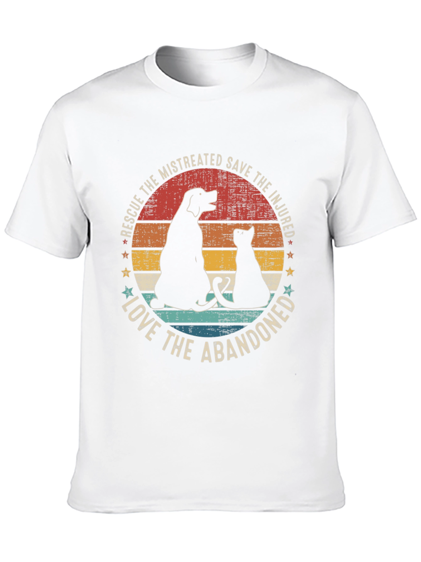 Rescue Dog & Cat Graphic Tee: Love the Abandoned