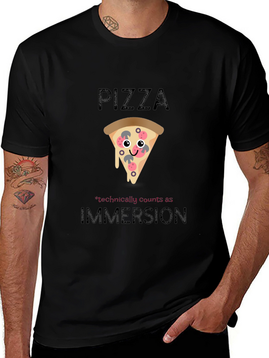 Pizza Immersion Graphic Tee - Casual Comfort