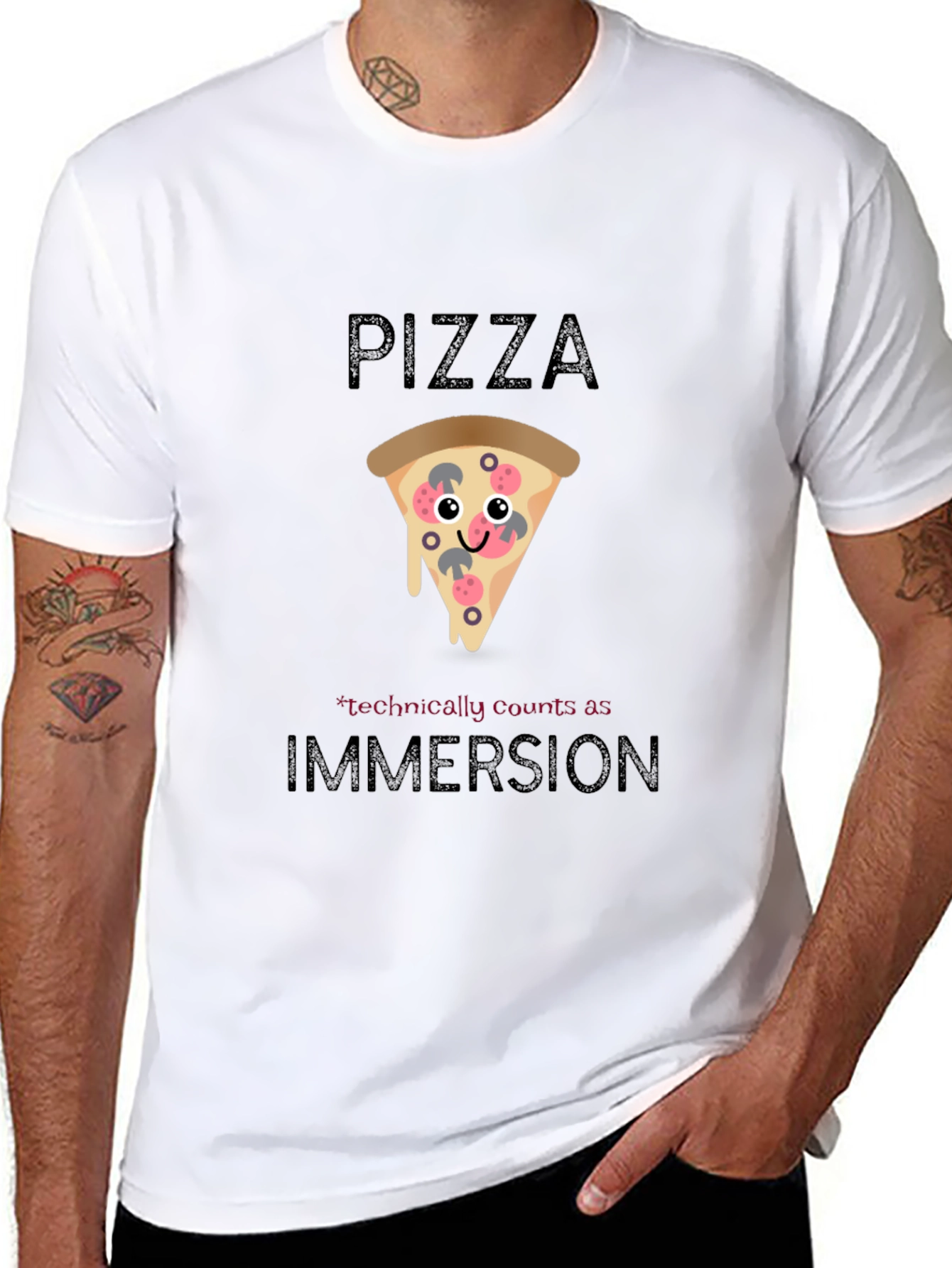 Pizza Immersion Graphic Tee - Casual Comfort