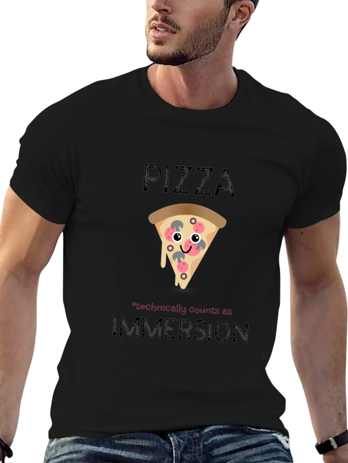 Pizza Immersion Graphic Tee - Casual Comfort