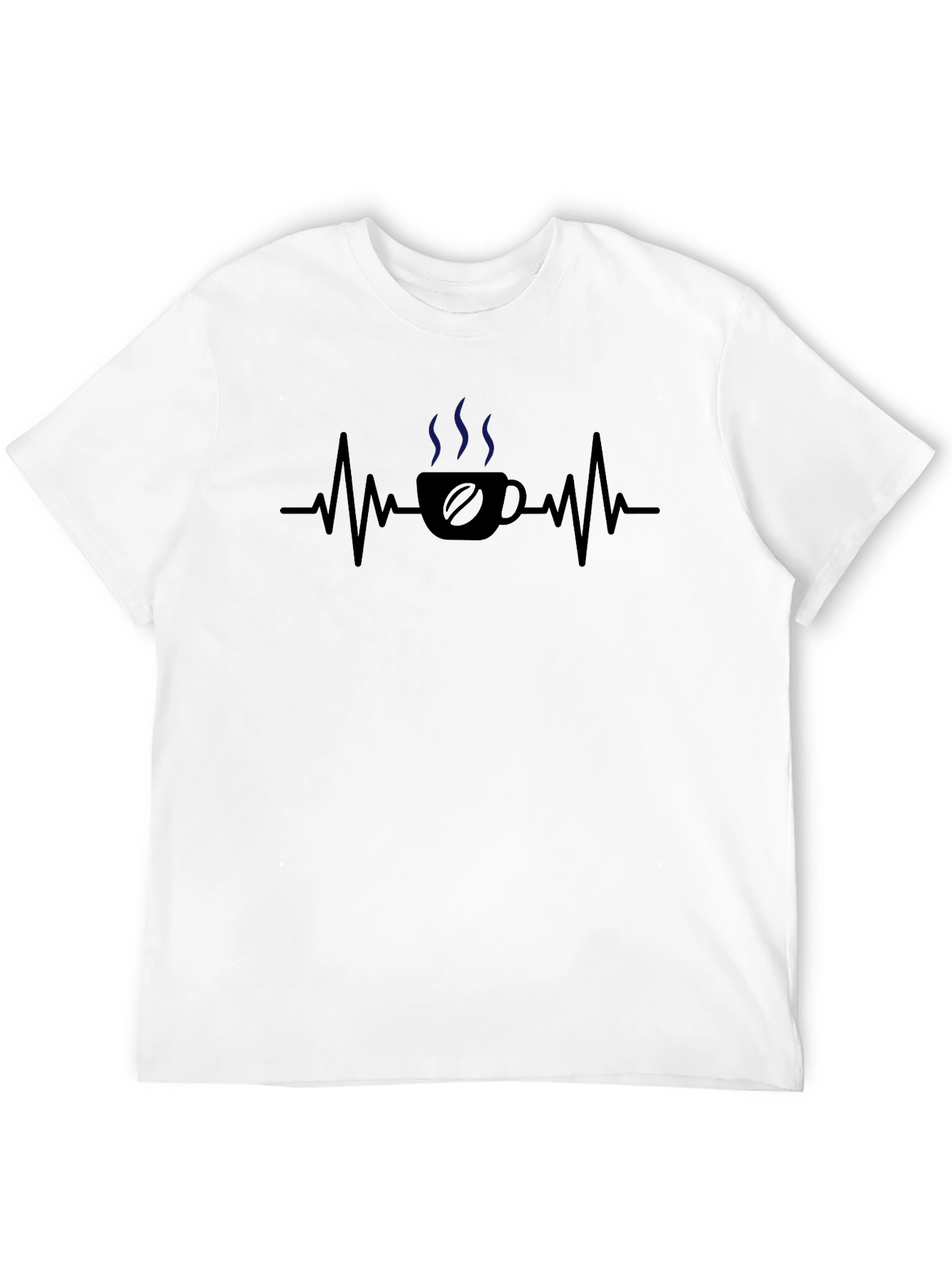 Coffee Heartbeat T-Shirt - Caffeine Lover Tee