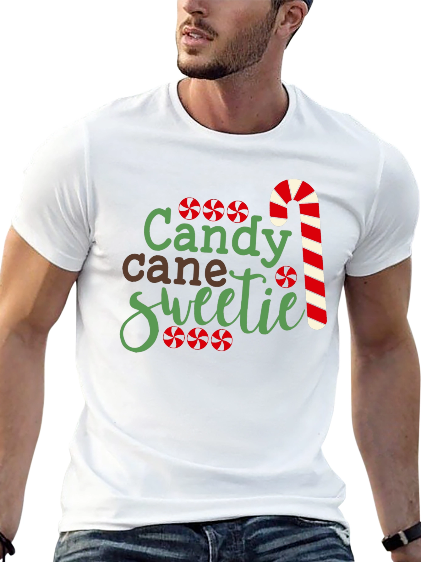 Candy Cane Sweetie Graphic Tee - Holiday Shirt