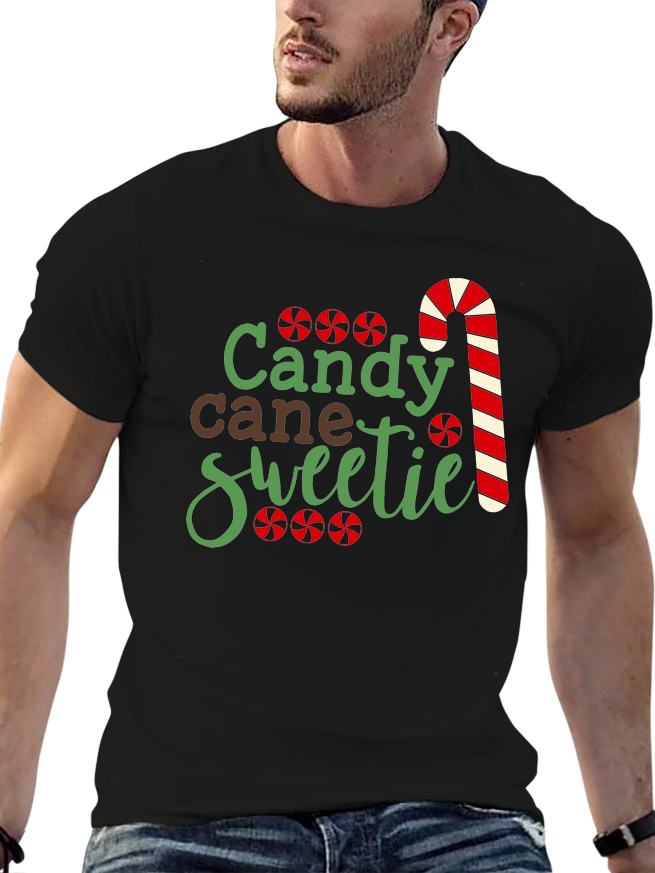 Candy Cane Sweetie Graphic Tee - Holiday Shirt