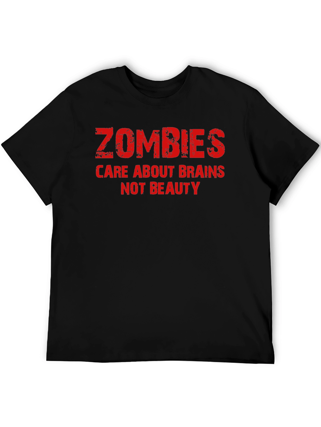Zombies Care About Brains T-Shirt - Black