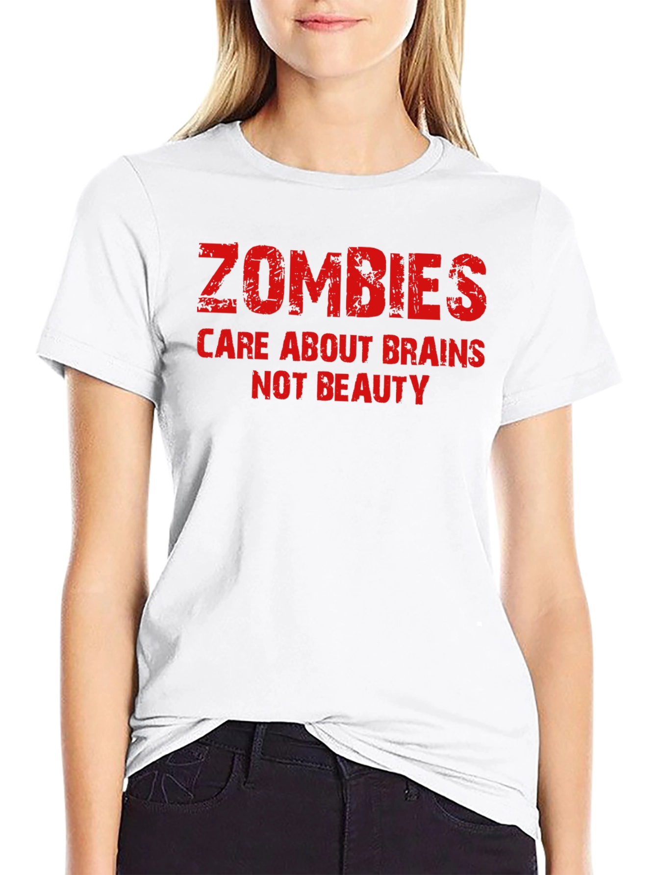 Zombies Care About Brains T-Shirt - Black