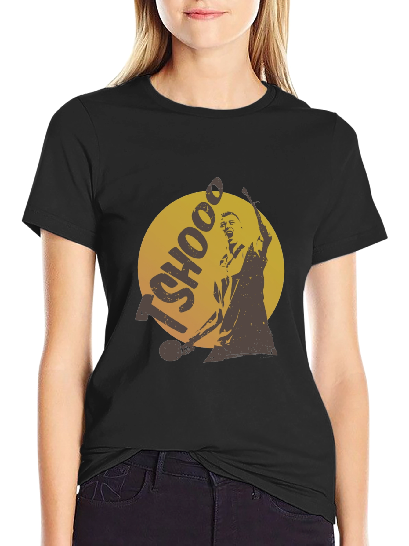 TSHOOO Graphic Tee - Black Cotton T-Shirt