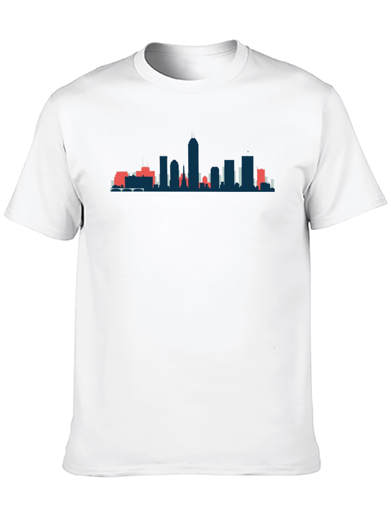 Cityscape Silhouette Graphic Tee - Black