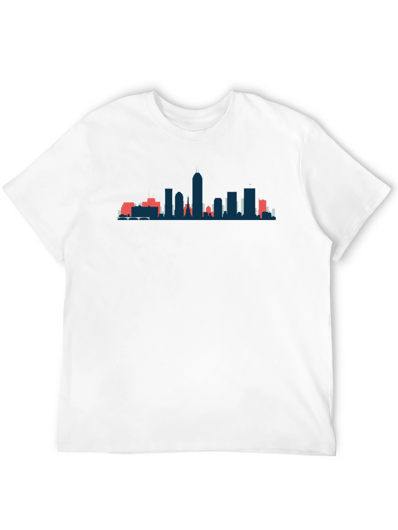 Cityscape Silhouette Graphic Tee - Black